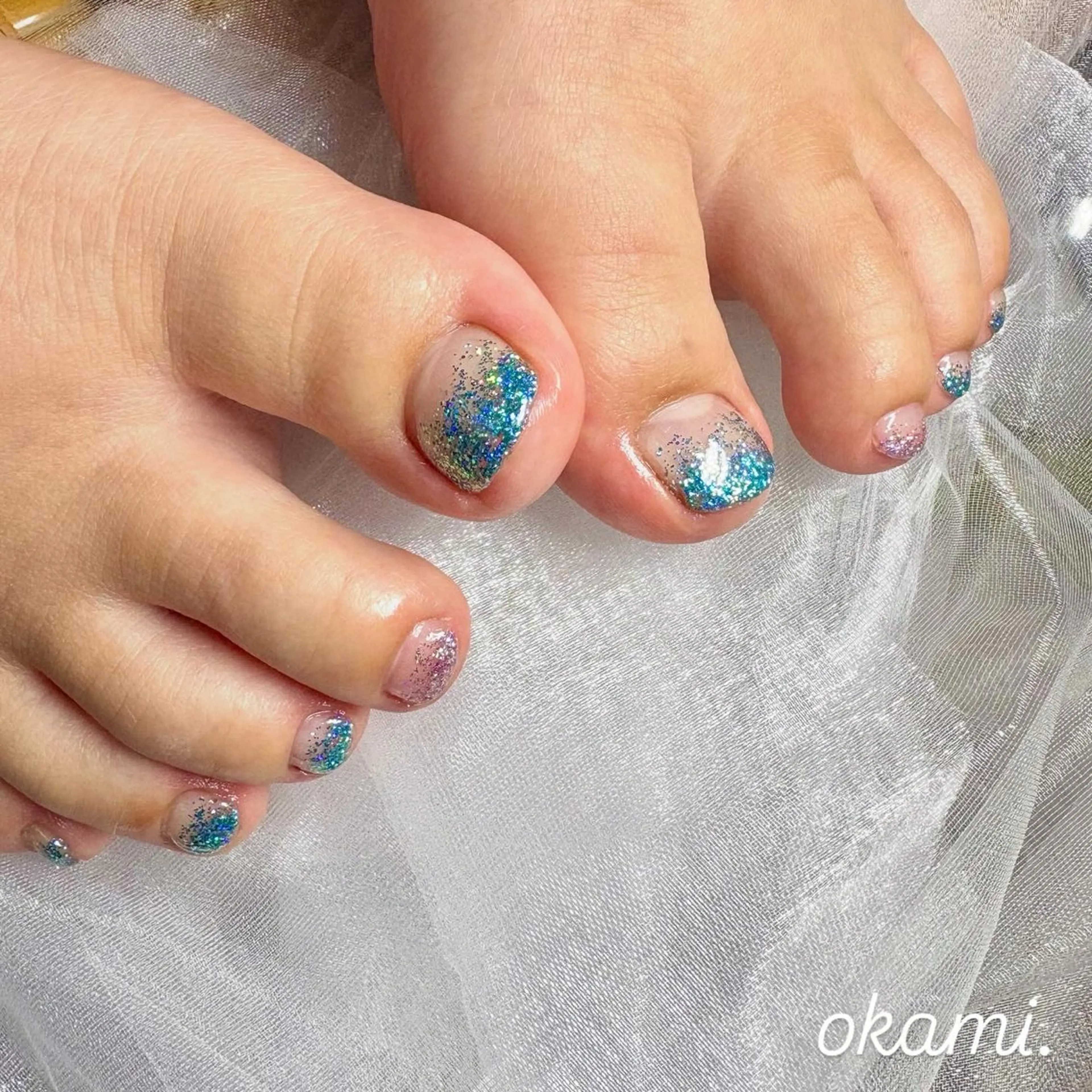 【フット】ラメグラ（オフなし）の写真