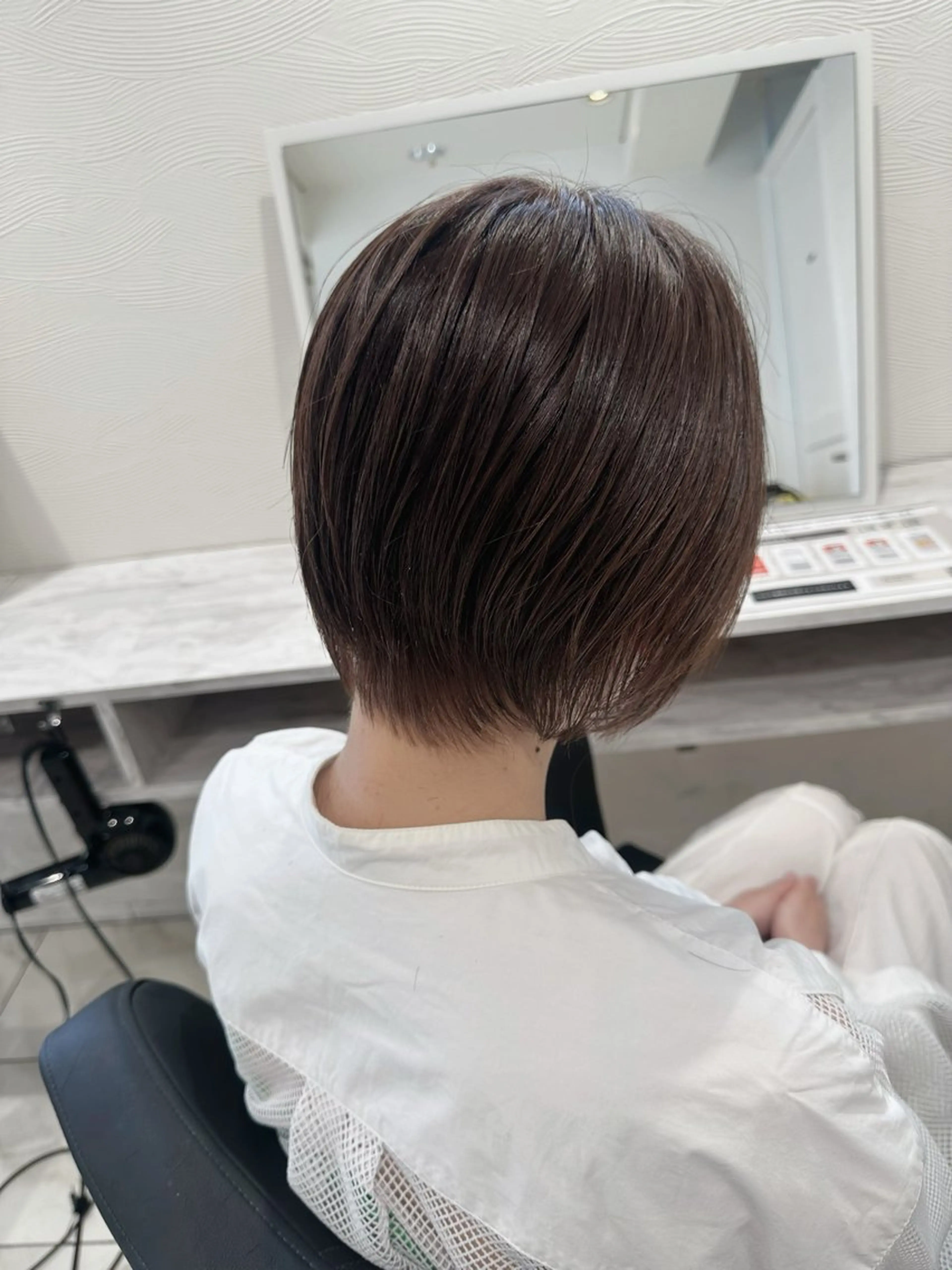 ショート カラー カット ヘアカラー トリートメント むっち〜/ケアカラー /似合わせcutのヘアスタイル