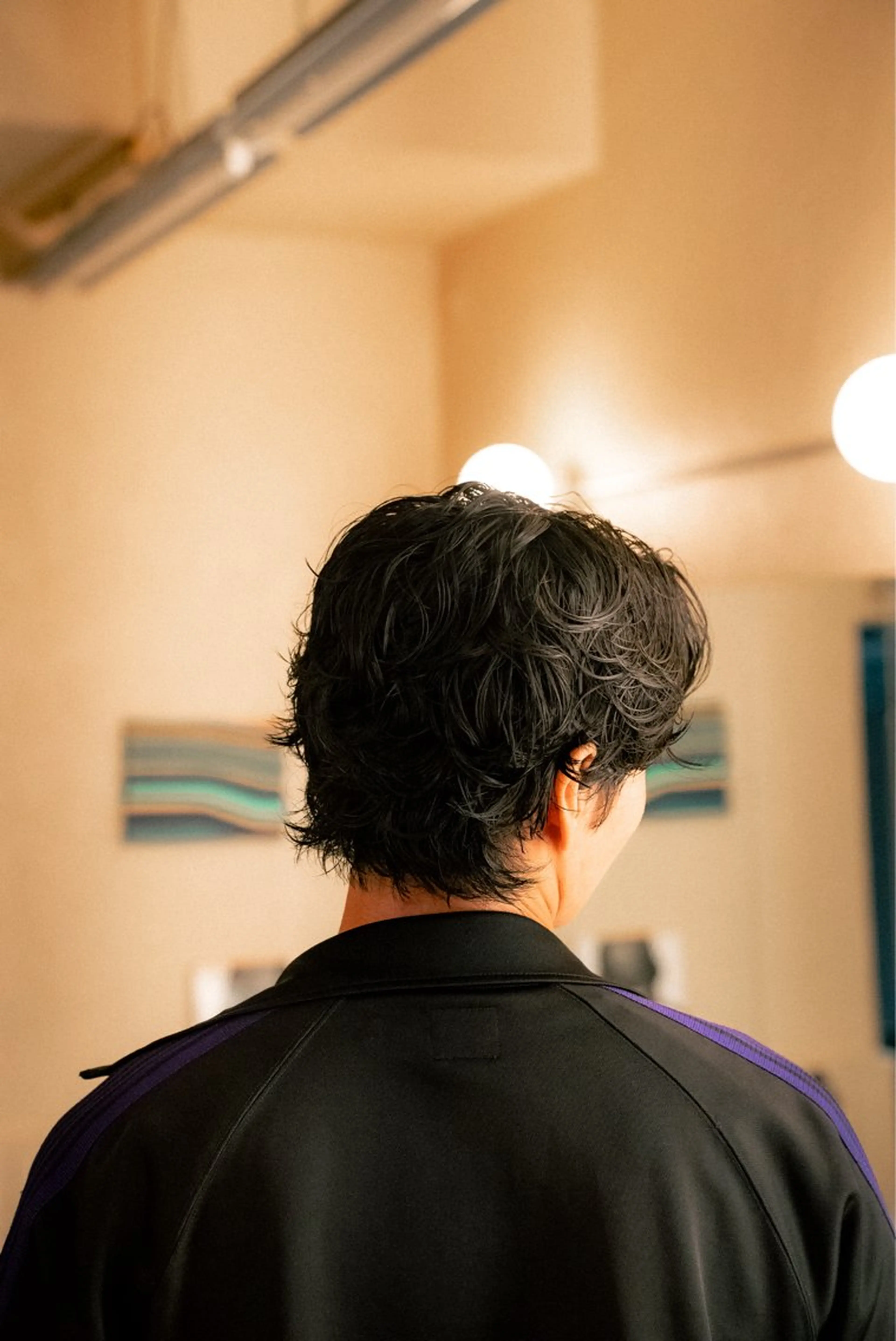 ミディアム カラー パーマ メンズ ミディアムパーマ メンズパーマ カット パーマ 🔗メンズサロン🔗 Kieのヘアスタイル