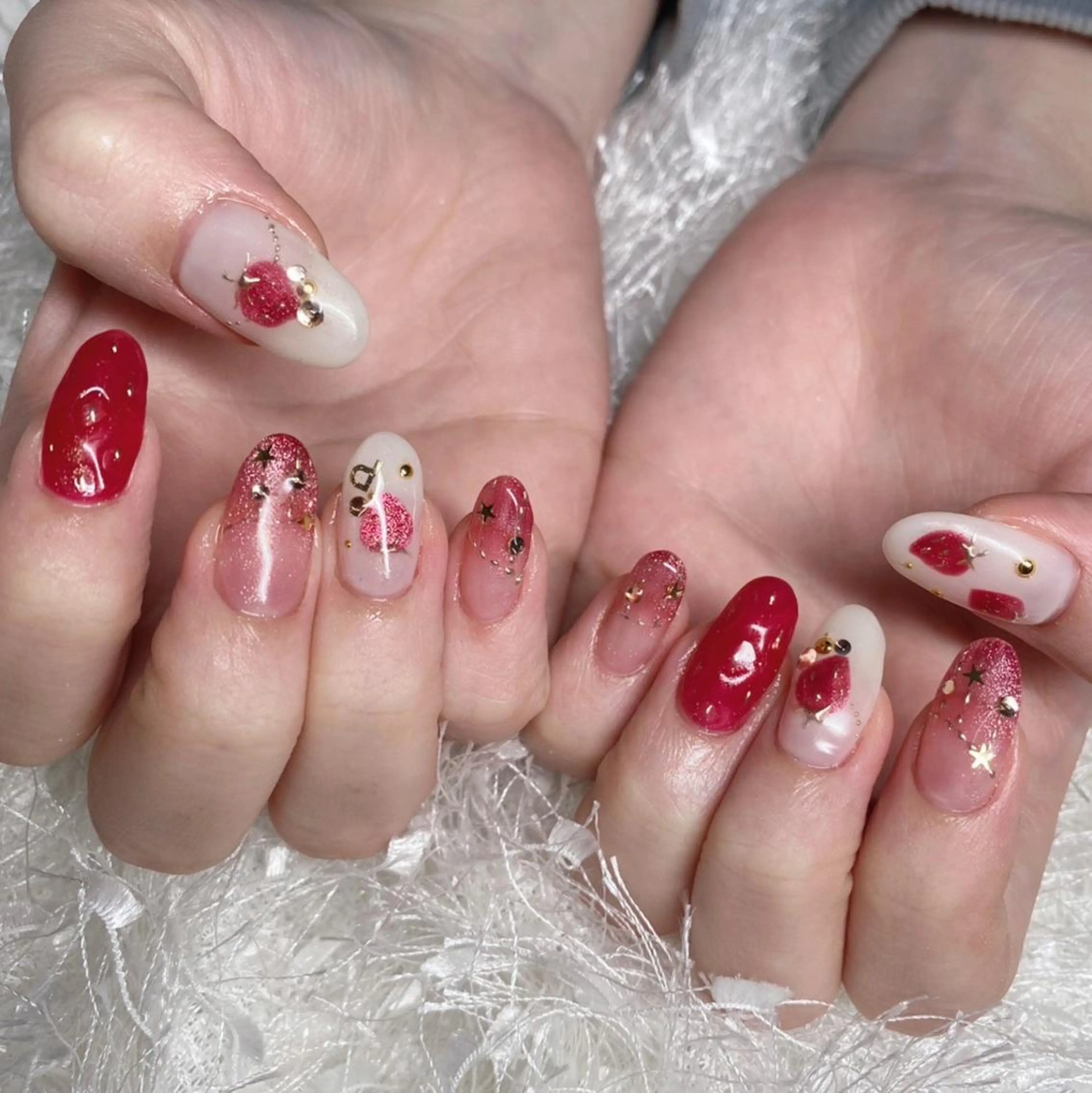 ネイル 長さ出し フレンチネイル ジェルネイル グラデーション 韓国ネイル ハンドネイル Nail&eye Belire 新宿のネイルデザイン