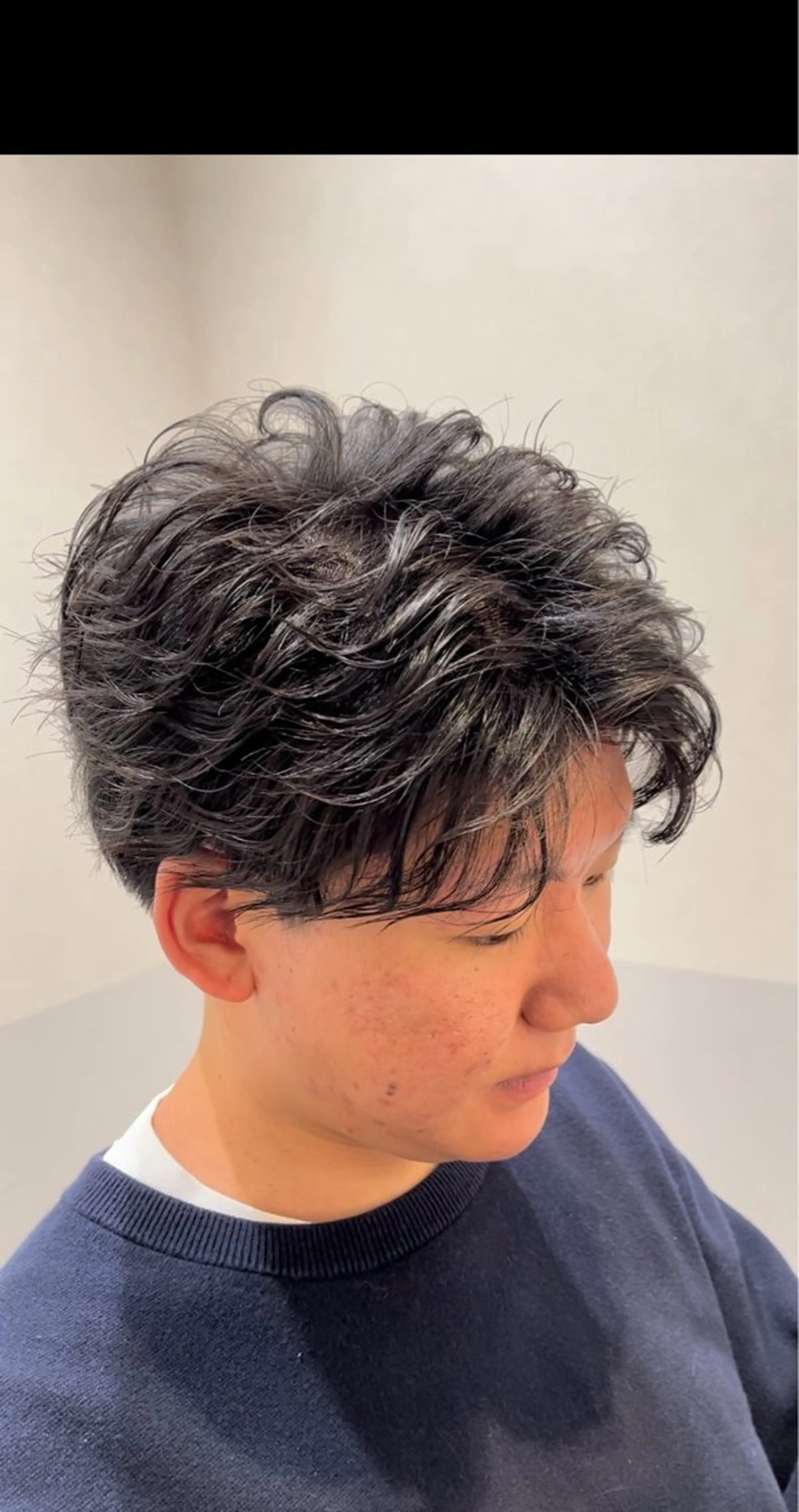 メンズ フェザーパーマ メンズパーマ カット パーマ 吉田 笙乃のヘアスタイル