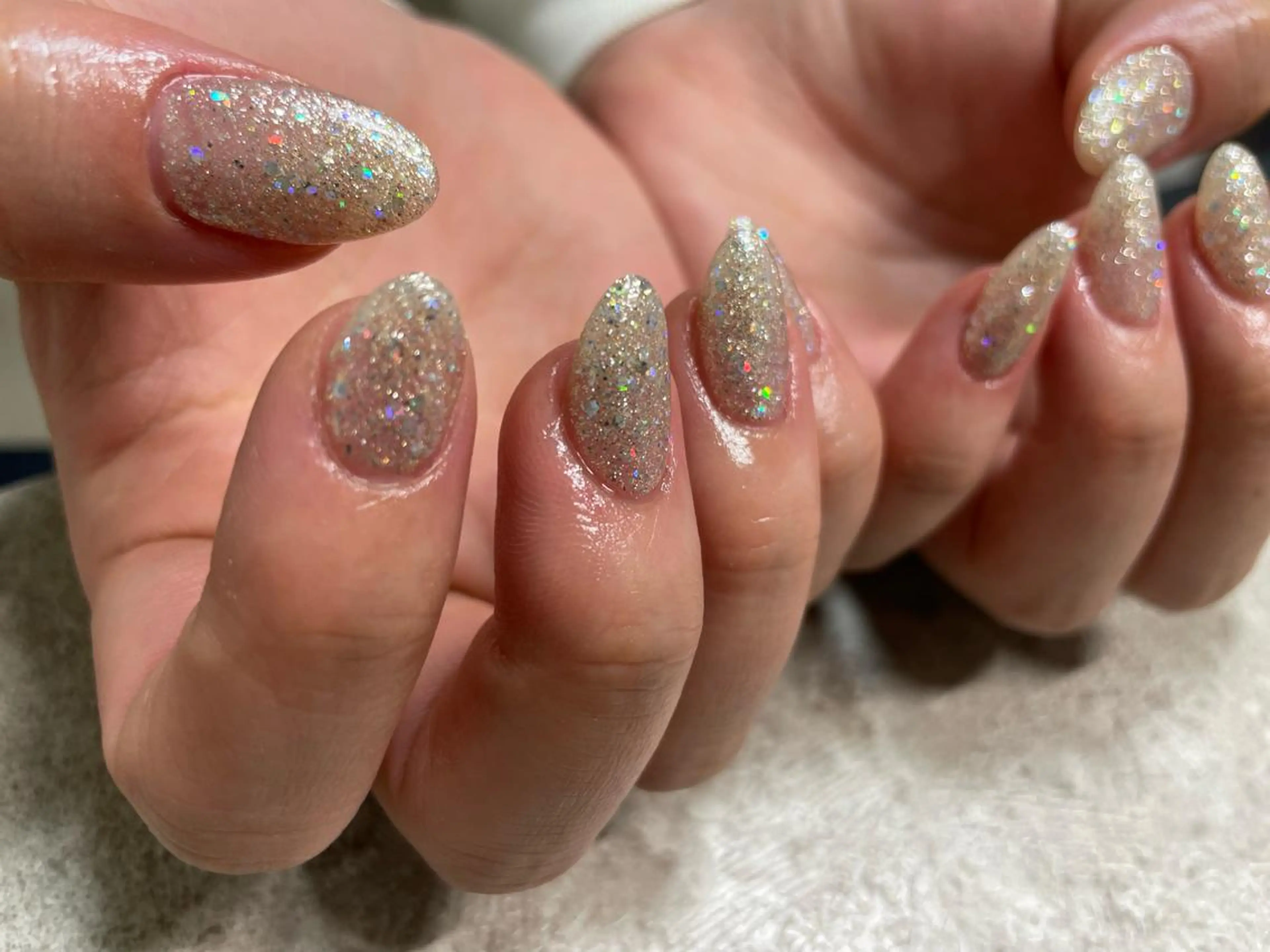 ネイル キラキラネイル ラメ(グリッター) ワンカラーネイル Lien nail リアン　ネイルのネイルデザイン