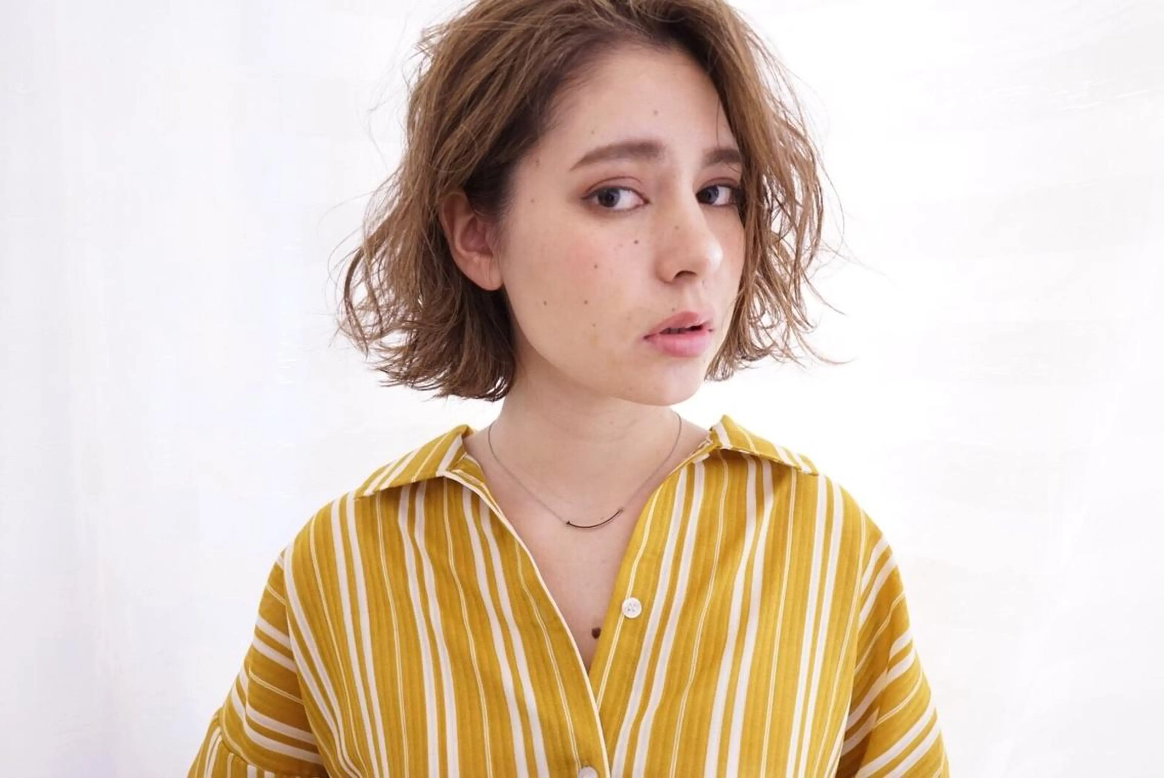 ミディアム カラー パーマ 山下 直人のヘアスタイル