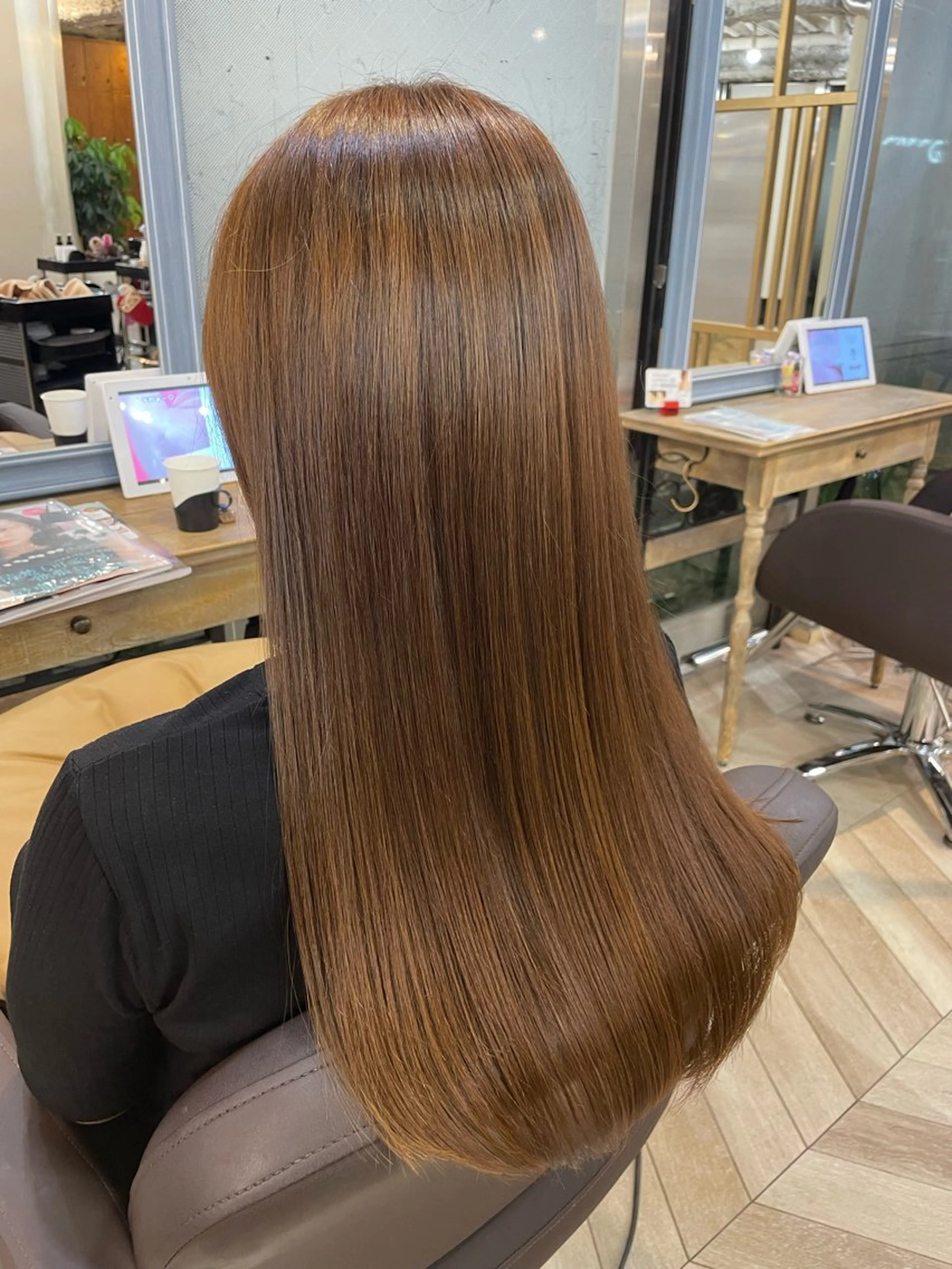 ロング カラー オーガニックカラー トリートメント 優李 ゆうり‪のヘアスタイル