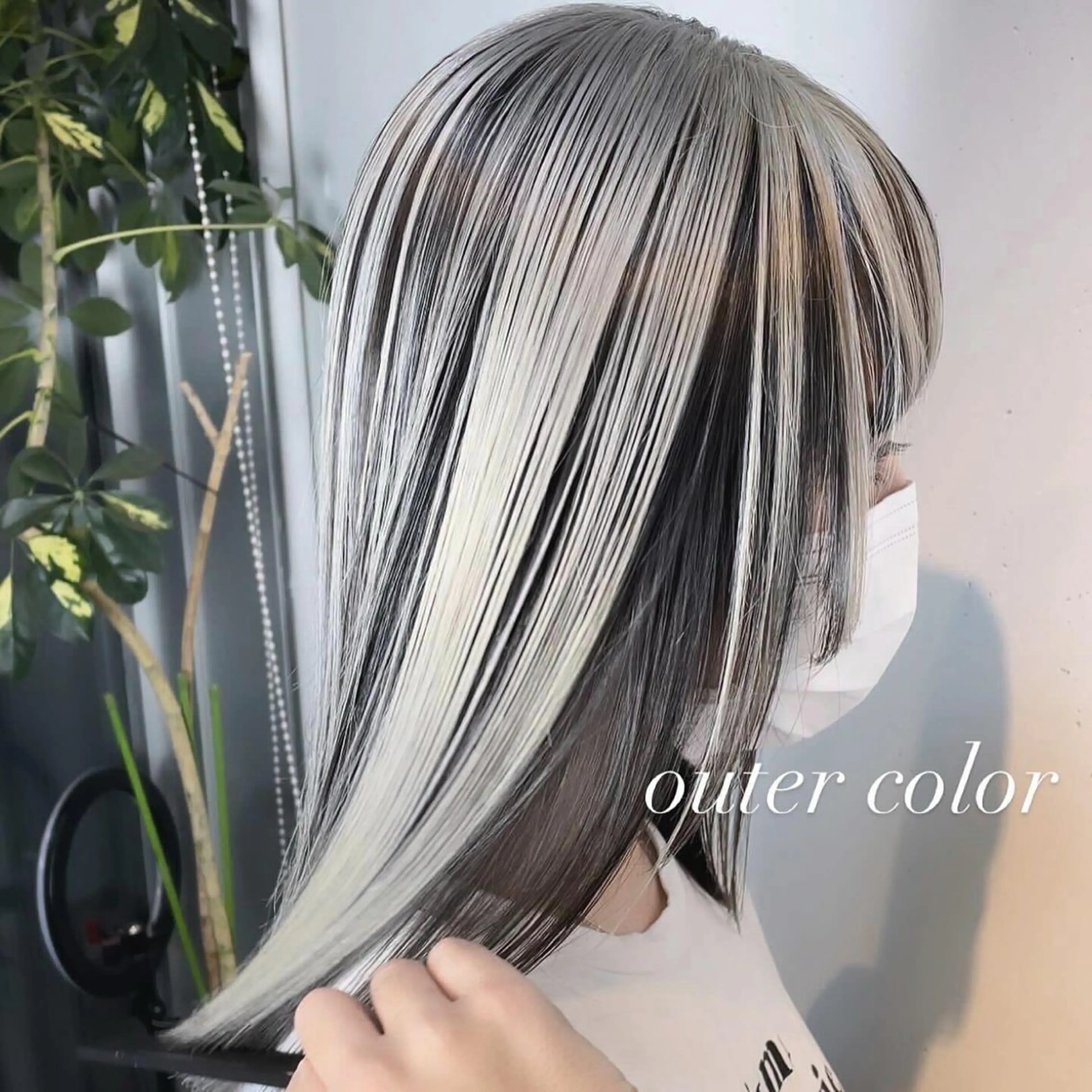 セミロング カラー カット ヘアカラー トリートメント ヘアセット 💜ハイトーン💛 マジカルかいちゃんのヘアスタイル