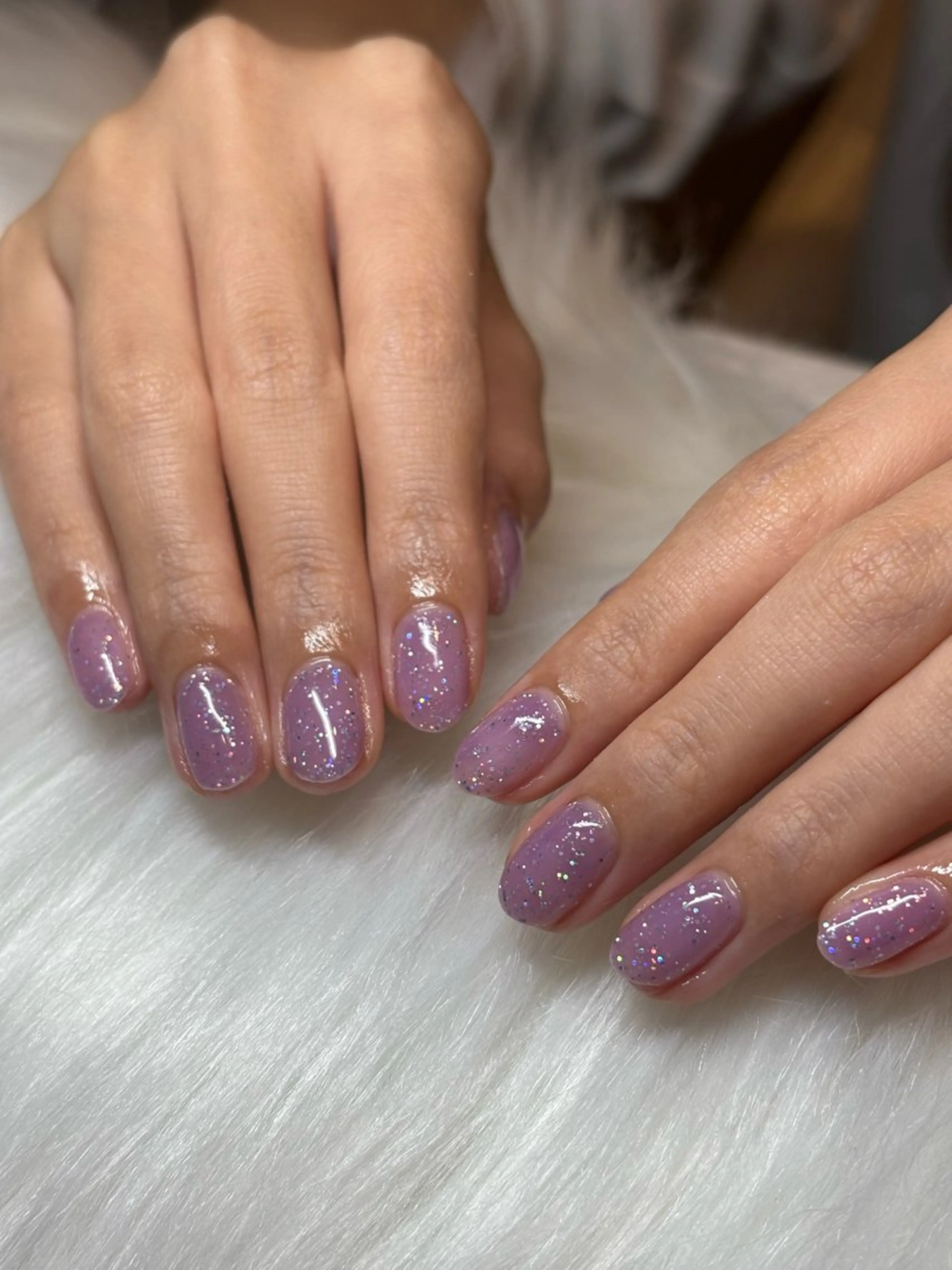 ネイル ラメ(グリッター) peach nail ayakaのネイルデザイン