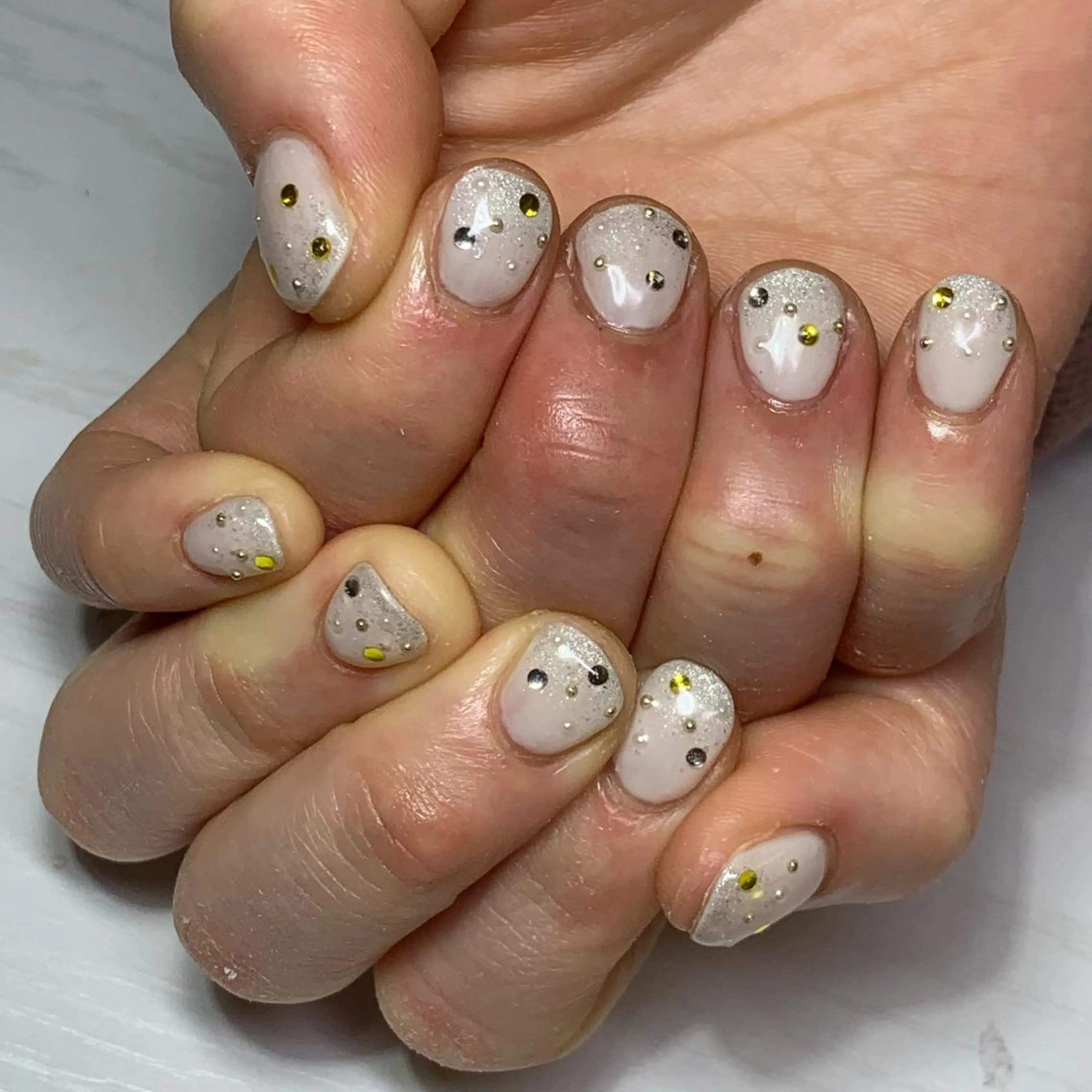 ネイル ハンドネイル καρδιά -ｶﾙﾃﾞｨｱ-のネイルデザイン