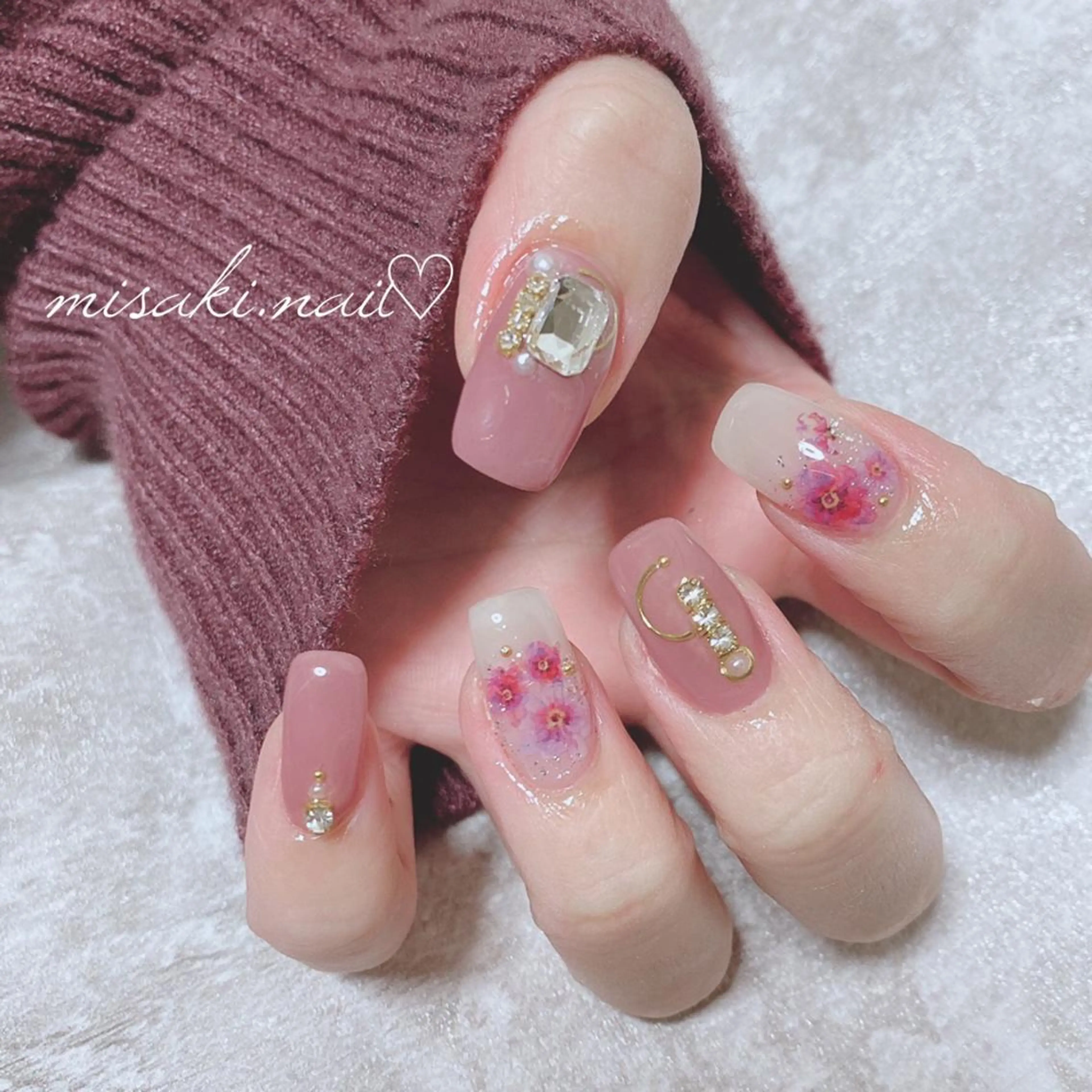 ネイル 韓国ネイル ワンホンネイル ハンドネイル nailsalon miinailsのネイルデザイン