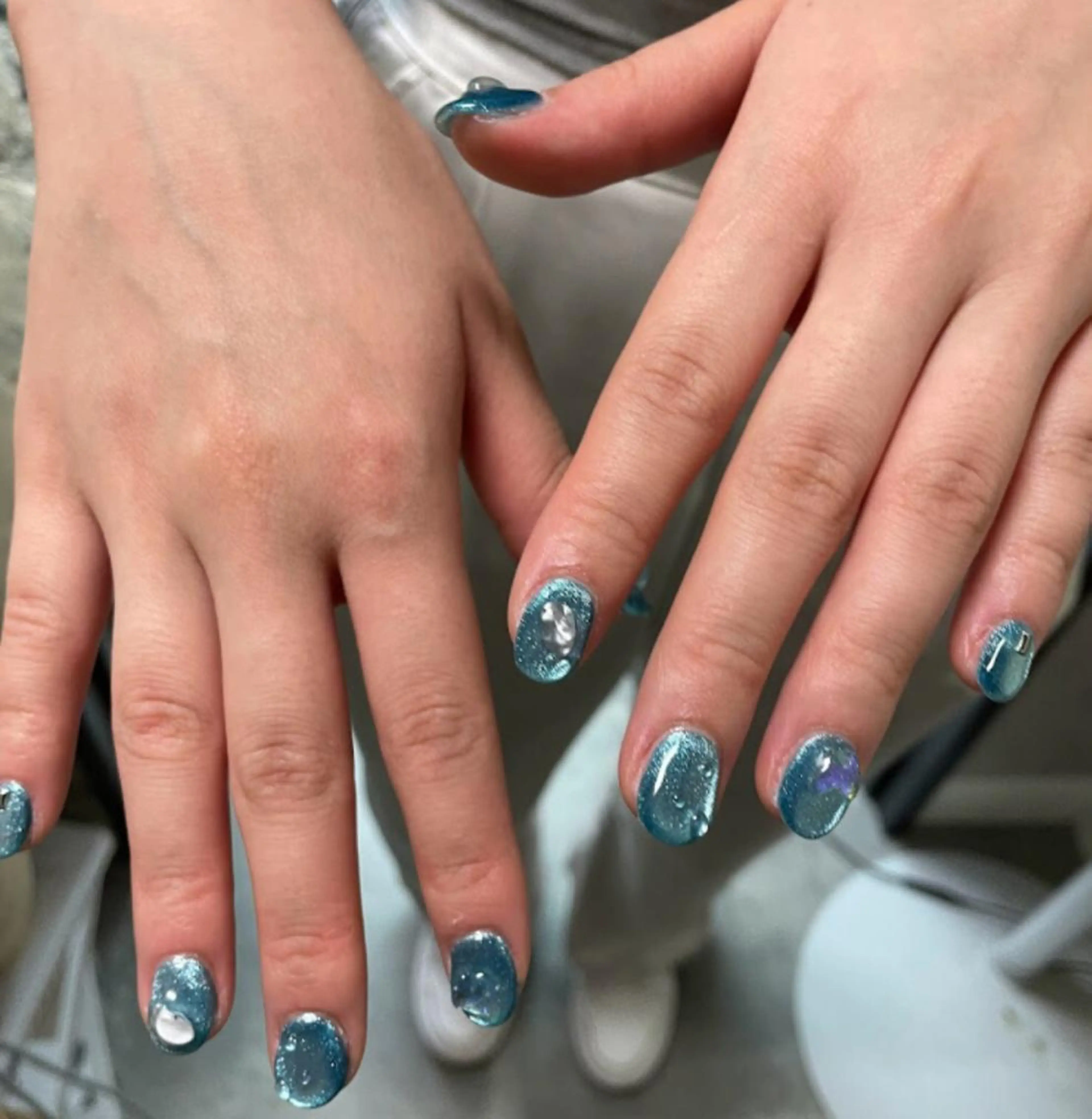 ネイル アートネイル オーロラネイル フレンチネイル マグネットネイル ミラーネイル nailstudio eviz新宿店のネイルデザイン