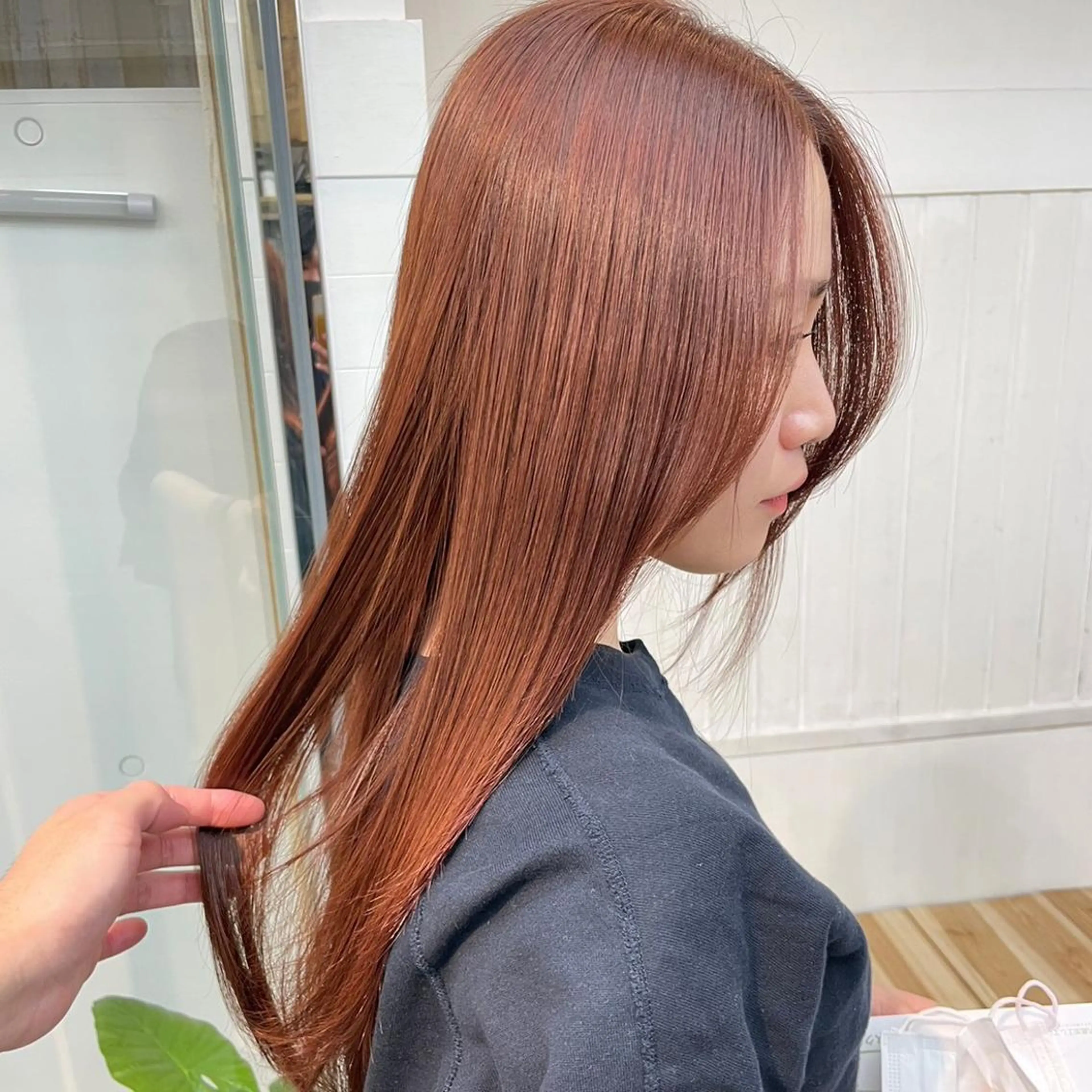 ロング カラー アディクシーカラー アッシュ バレイヤージュ ミストバング ベージュカラー カット ヘアカラー トリートメント N° anfeel 渋谷🪞🫧のヘアスタイル