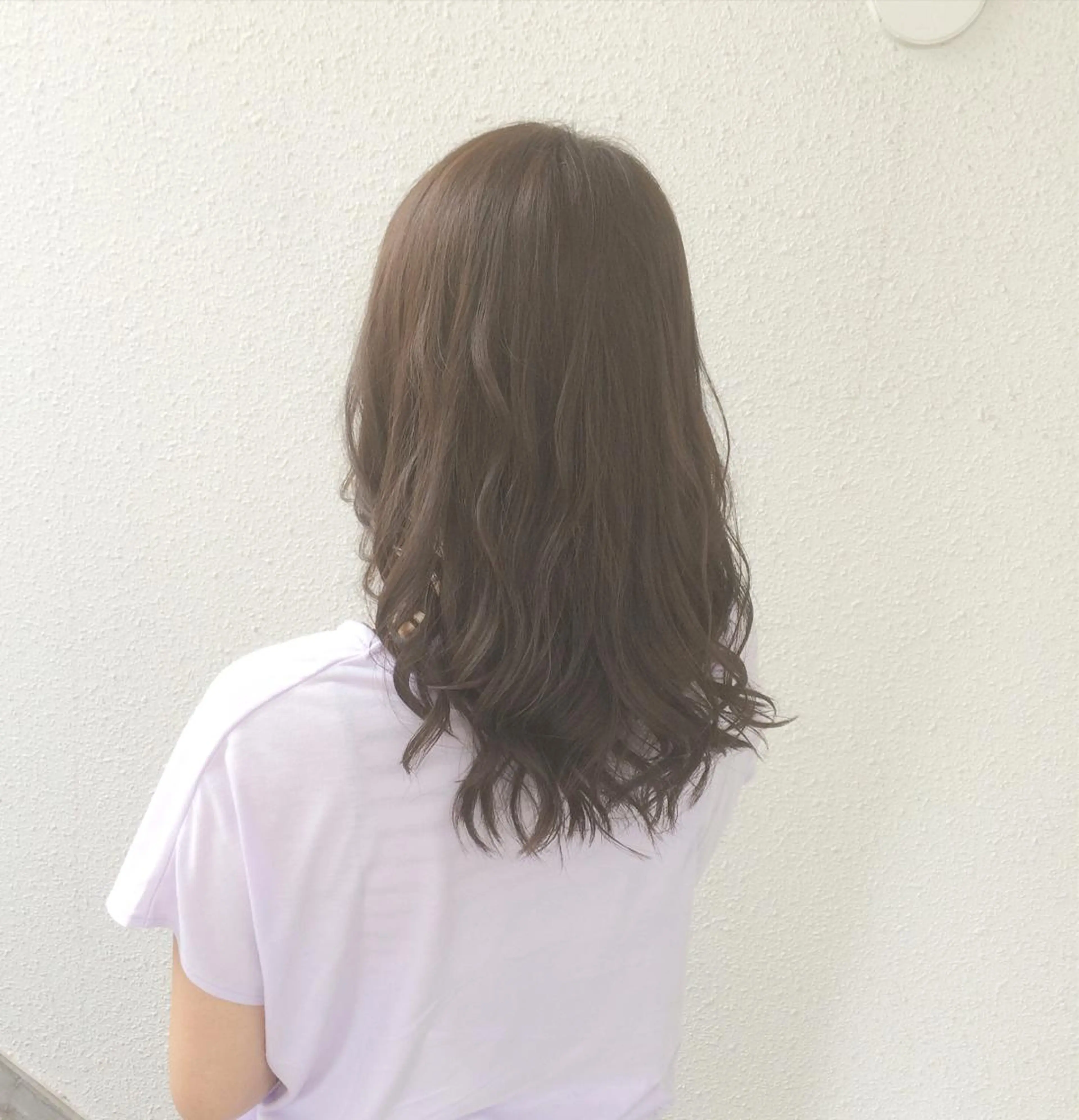 セミロング カラー アッシュ インナーカラー/天神 ブリーチ/吉田のヘアスタイル