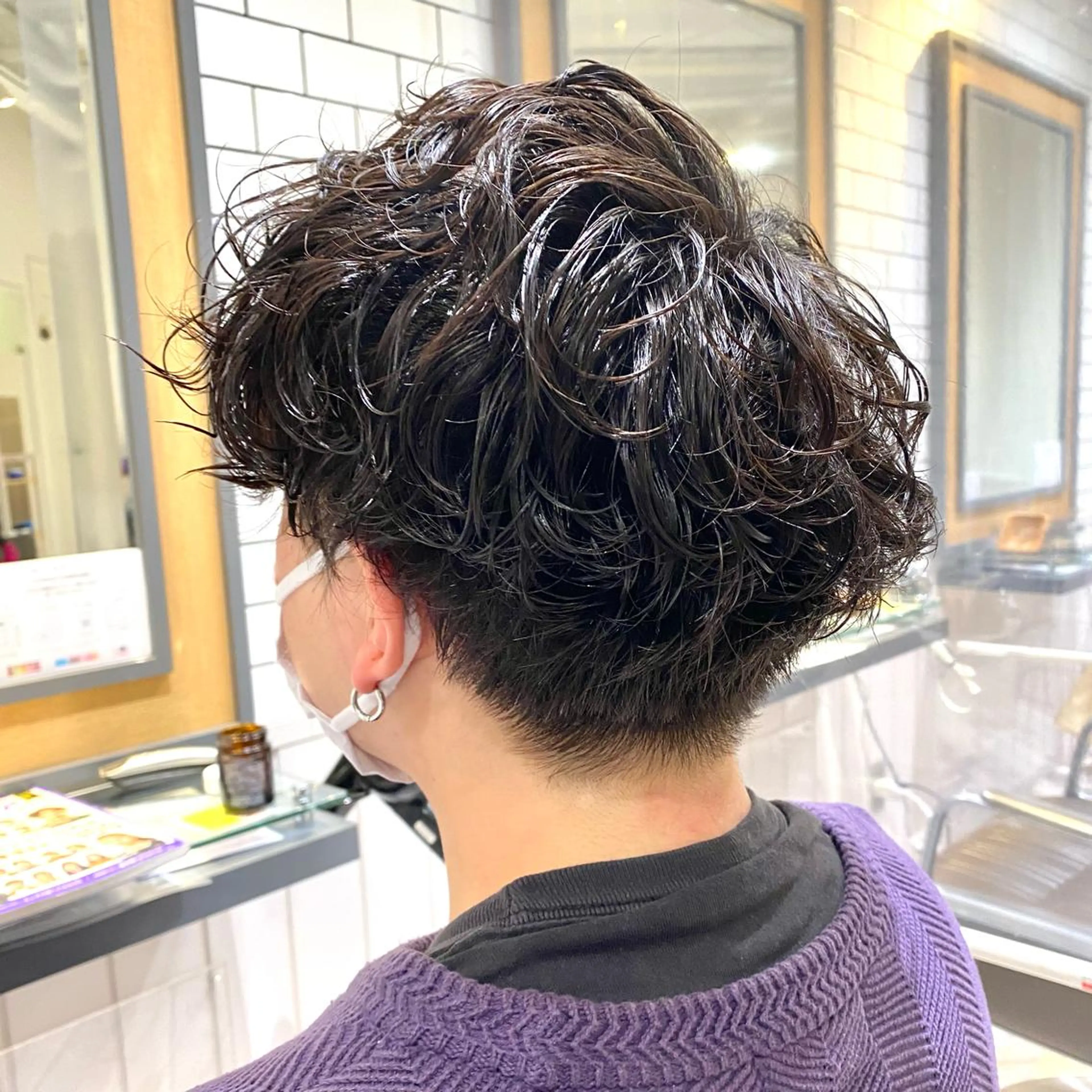 パーマ カット パーマ 神奈川大学最寄り白楽 三本松巧のヘアスタイル