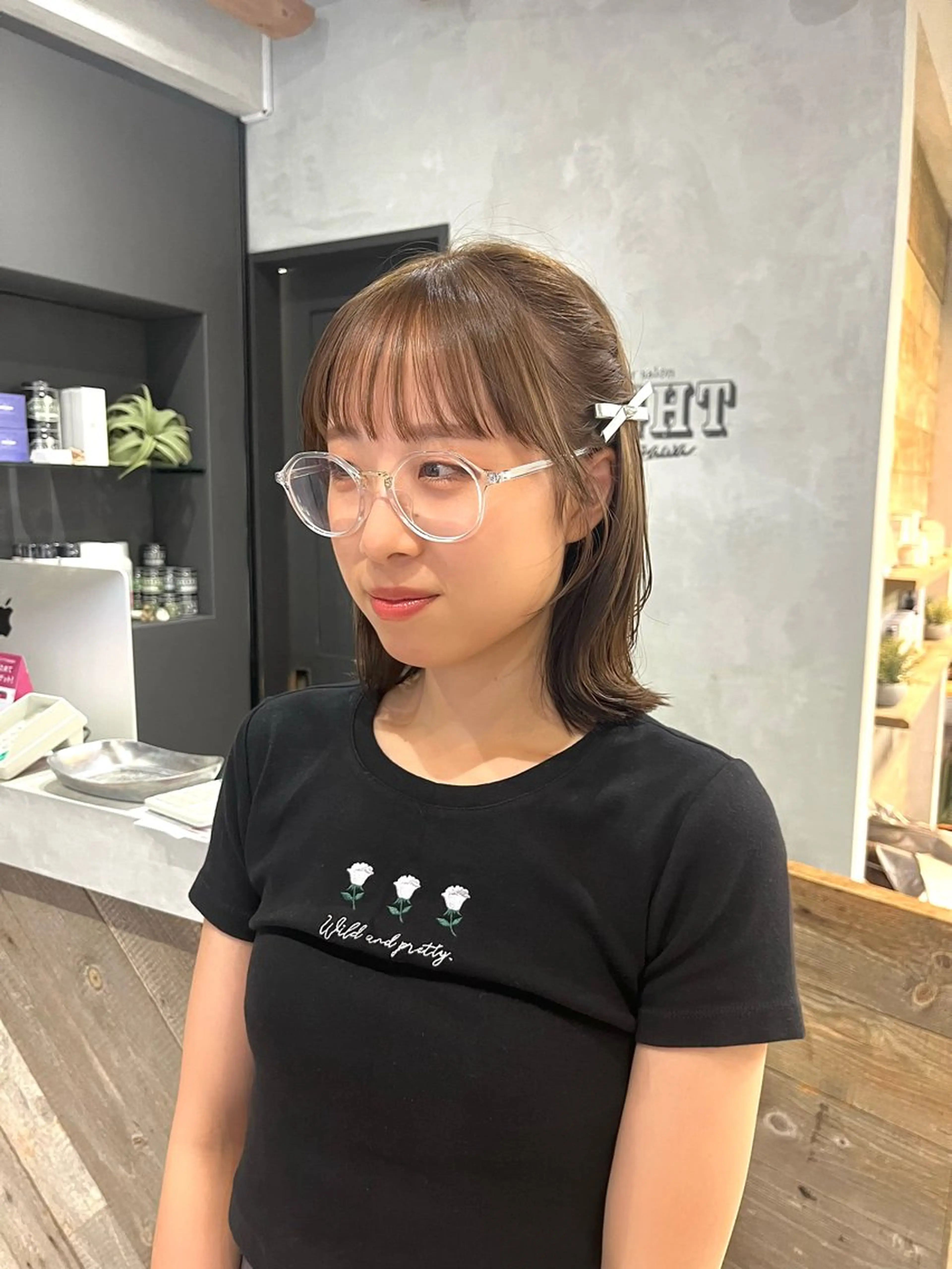 ミディアム カラー ブラウンカラー 番匠 海遊のヘアスタイル