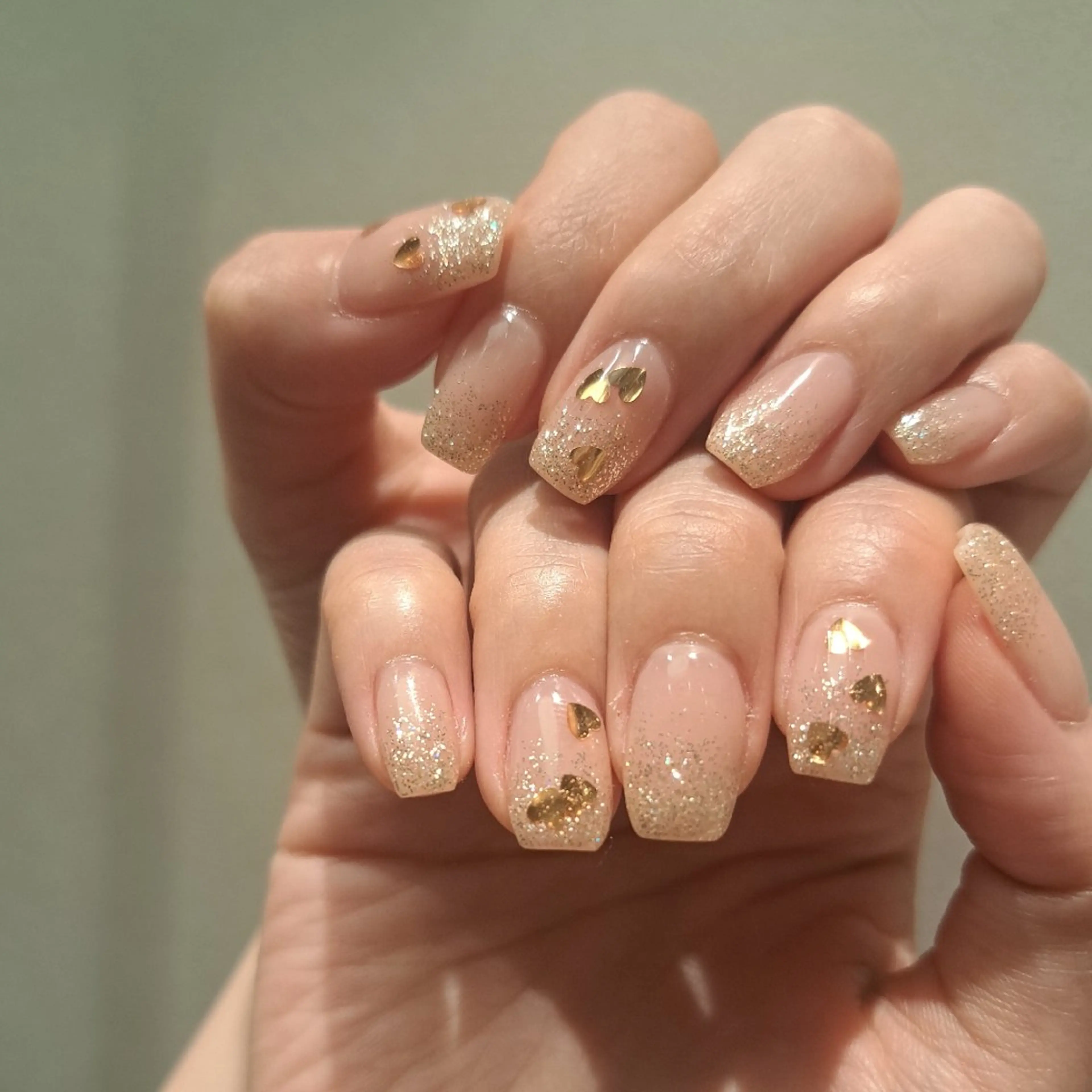 ネイル アートネイル ジェルネイル ハート キラキラネイル ラメ(グリッター) Nail mood /アートし放題のネイルデザイン