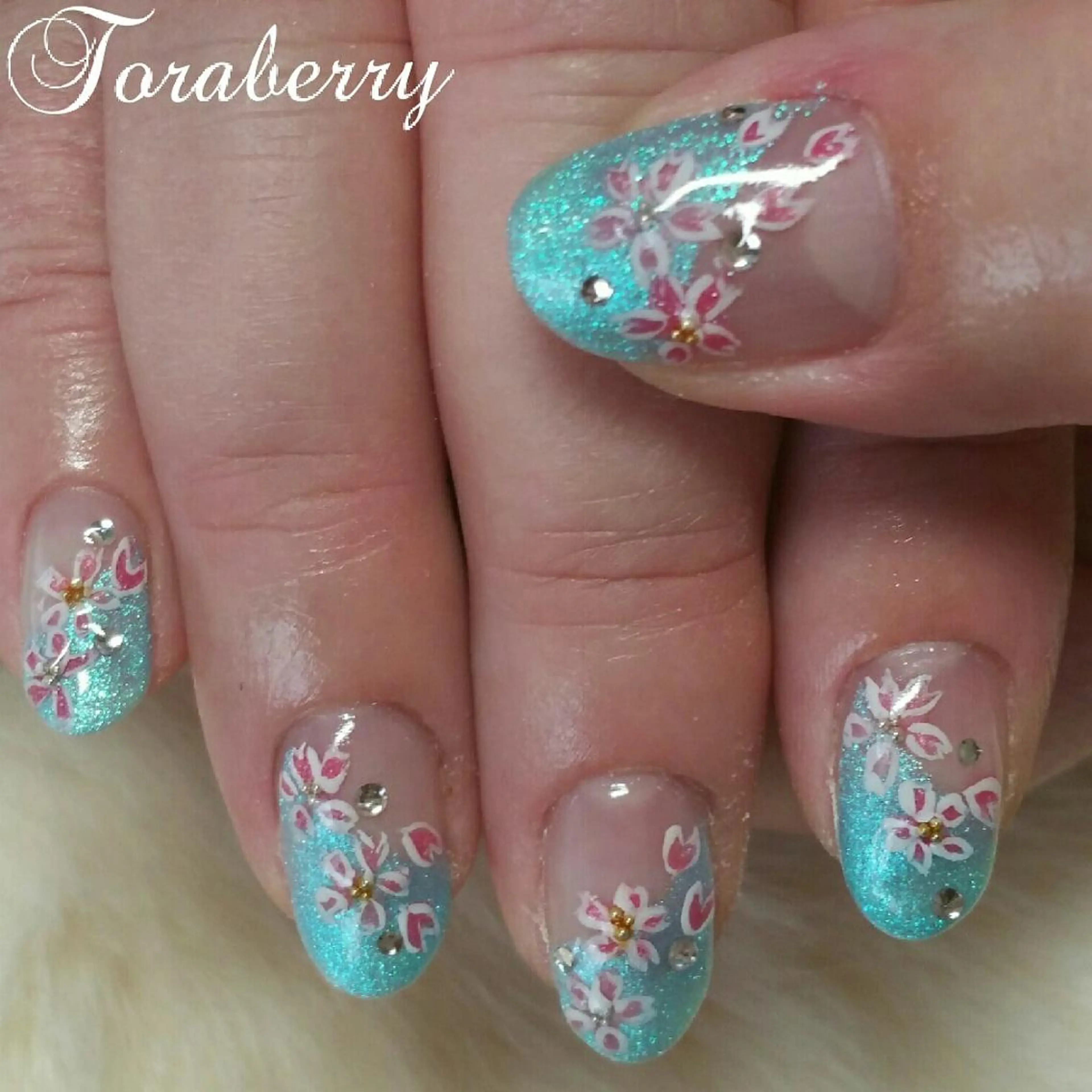 ネイル 桜ネイル 持ち込み ネイリスト なつみのネイルデザイン