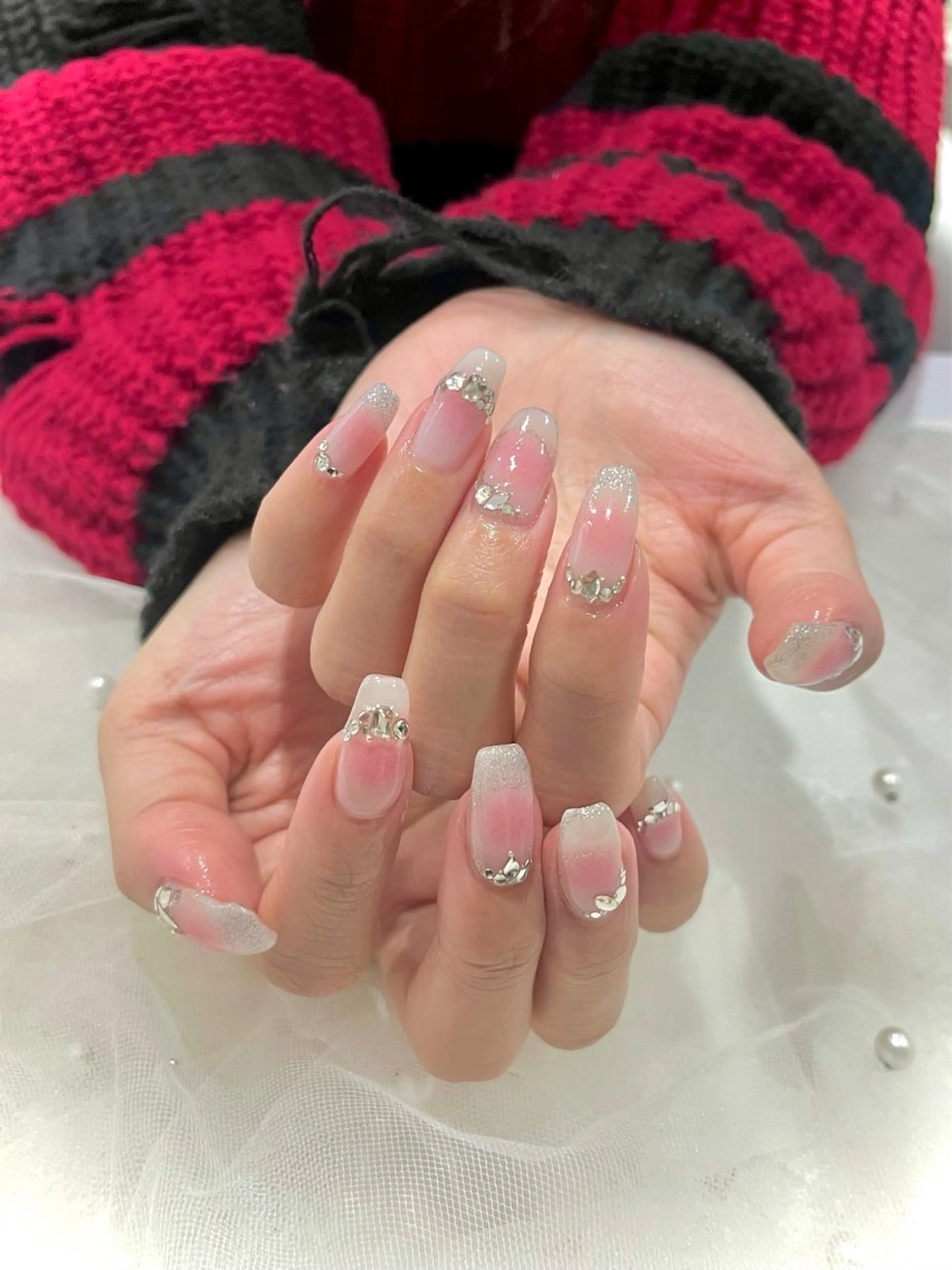 ネイル チークネイル フレンチネイル ハンドネイル Nail salon Cielel⟡Ayaのネイルデザイン