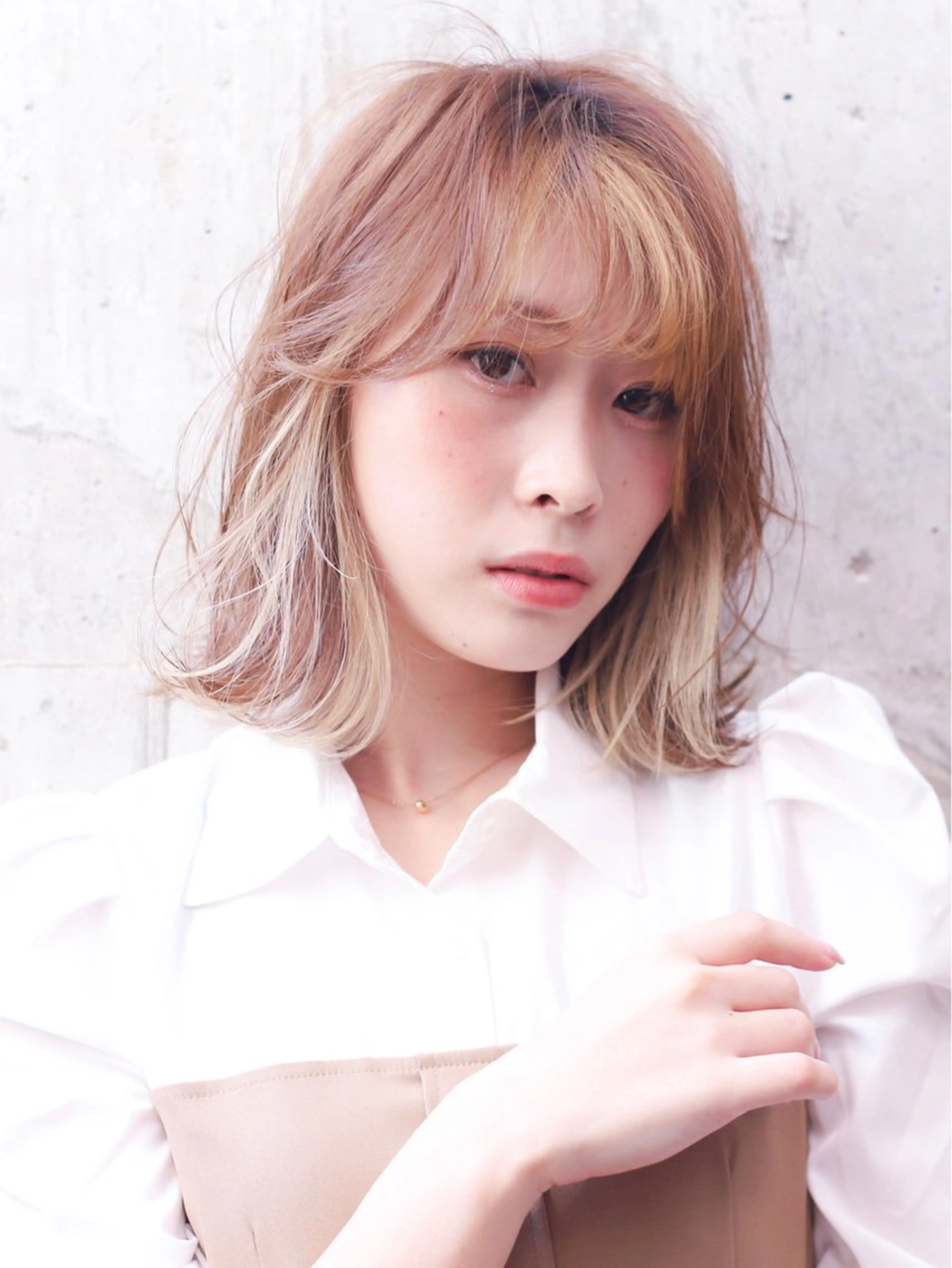 ミディアム カラー カット ヘアカラー トリートメント 高濃度水素/髪質改善 /柳原大輝のヘアスタイル