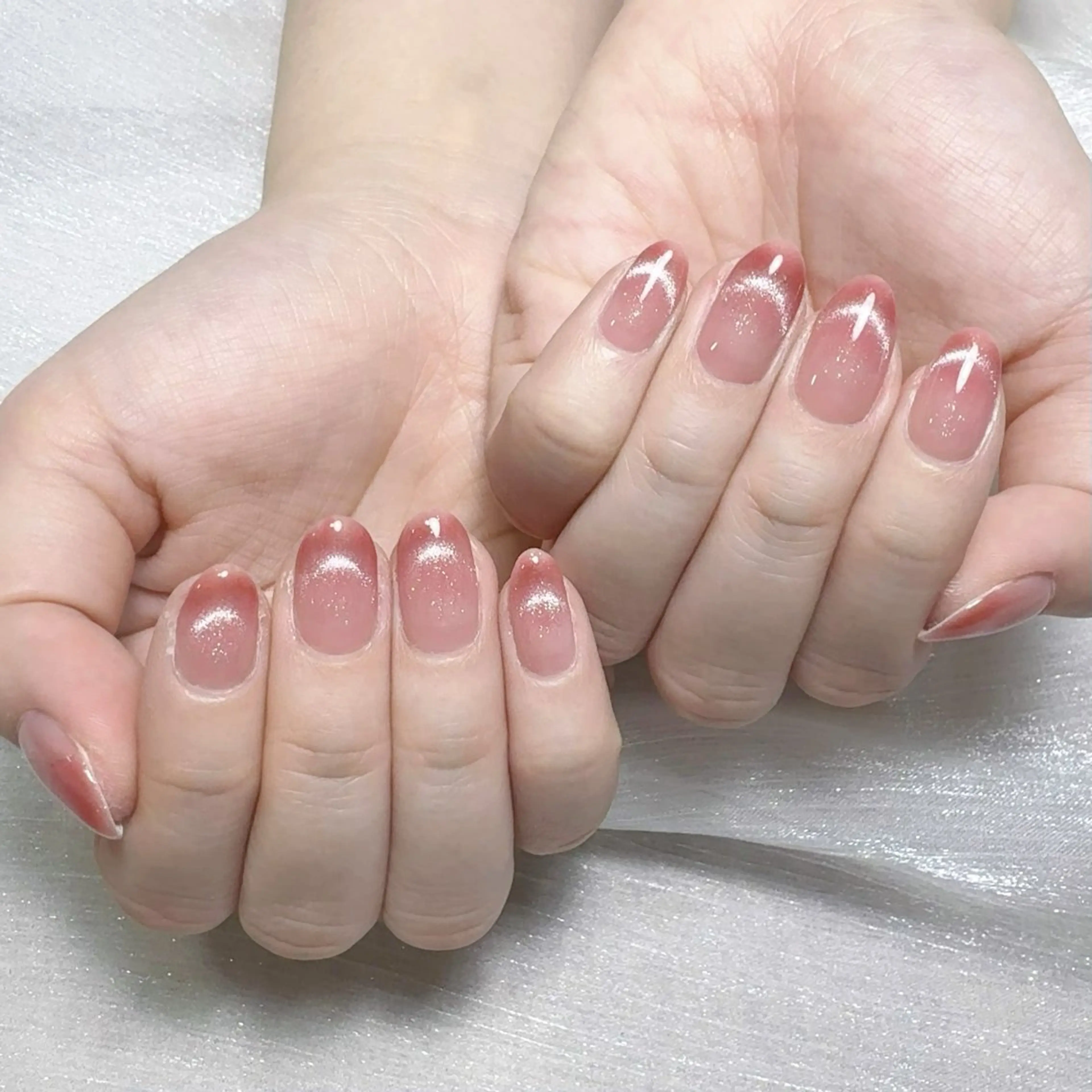 メンズ ネイル メンズ韓国風 アートネイル オーロラネイル ガーリー キラキラネイル ハンドネイル Nail salon 木にいるのネイルデザイン