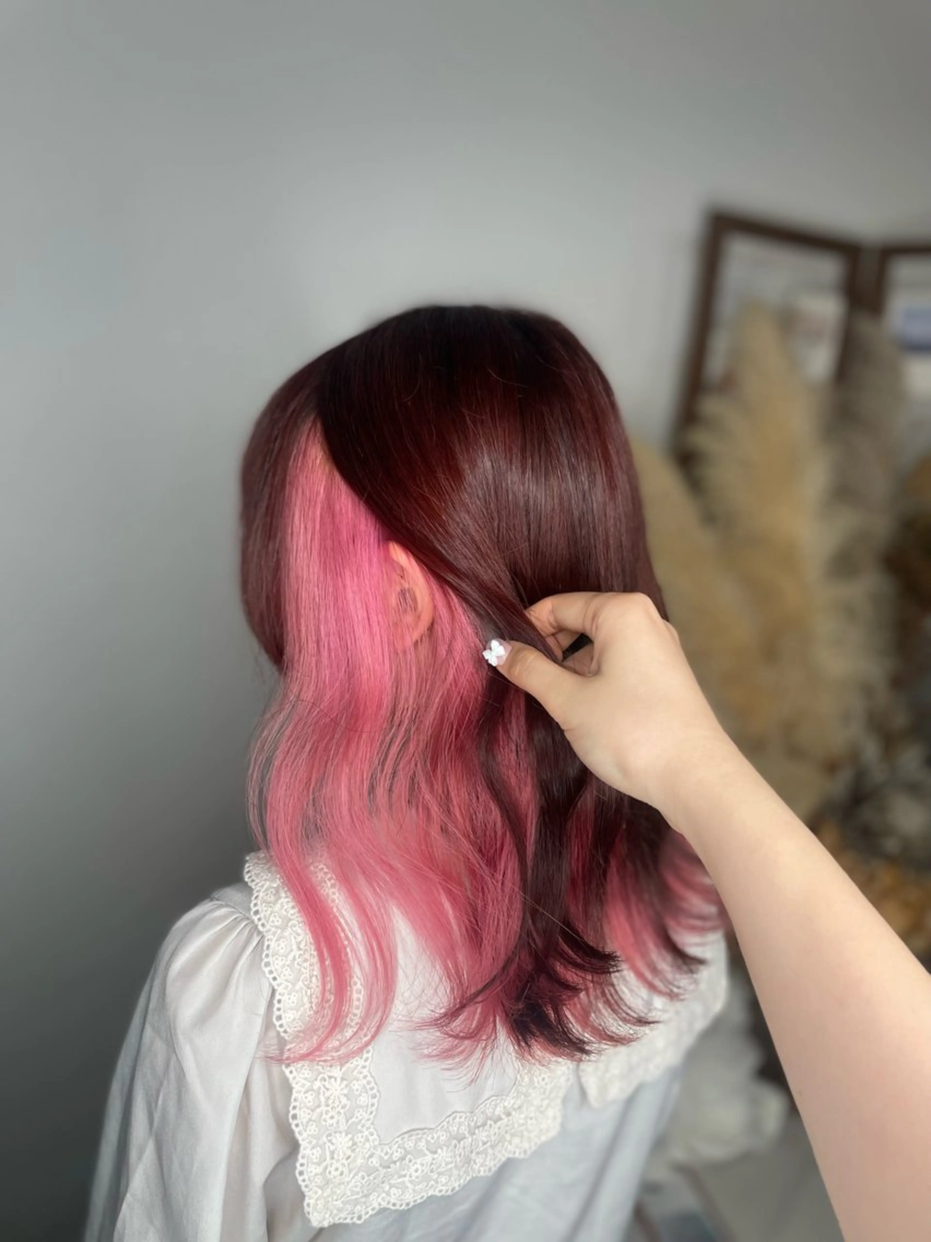 ミディアム カラー ヘアカラー トリートメント kaho/推しカラー /ブリーチ/エクステのヘアスタイル