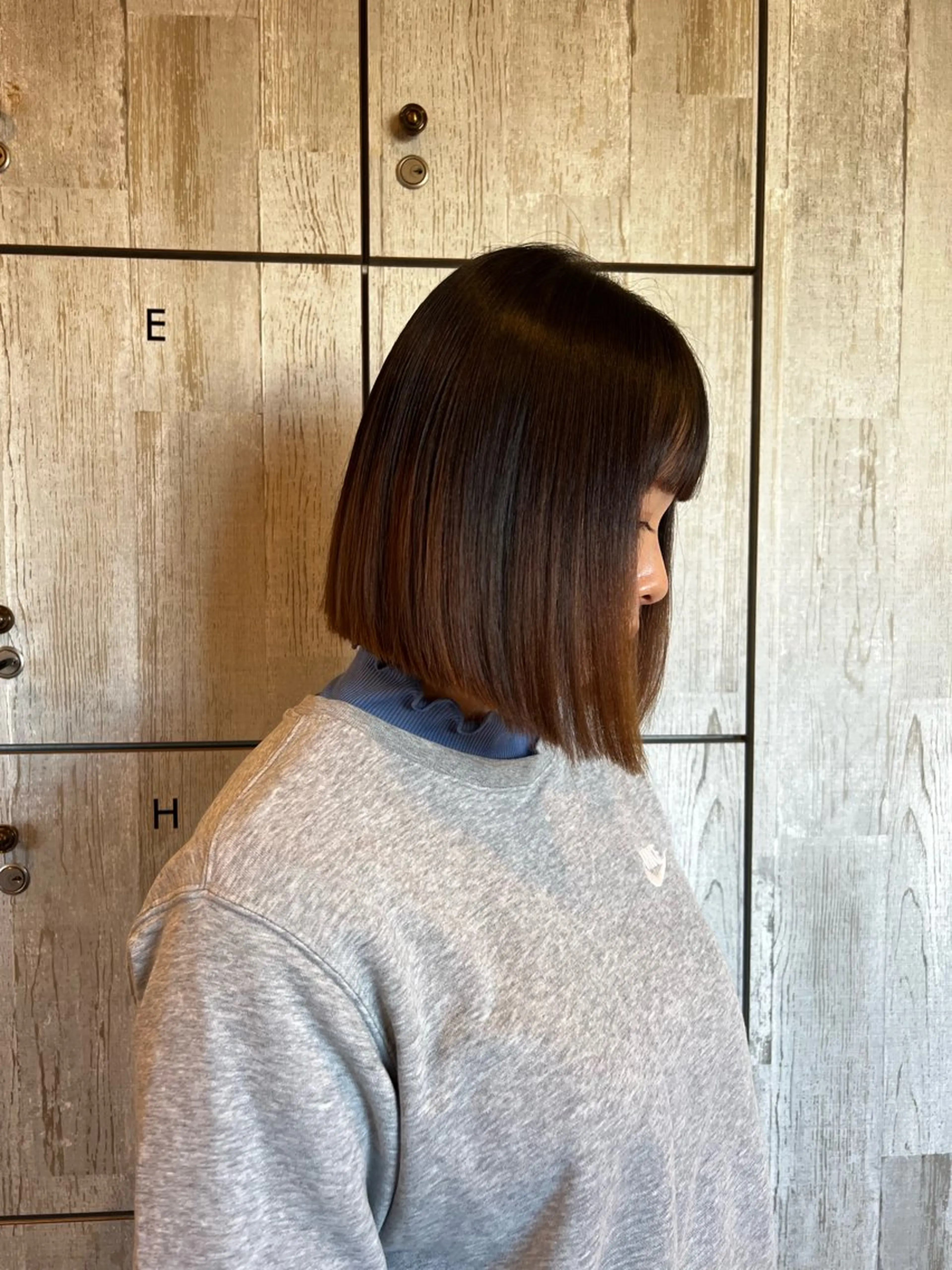 ミディアム カラー れいな🌼 ボブ･艶カラー🌼のヘアスタイル