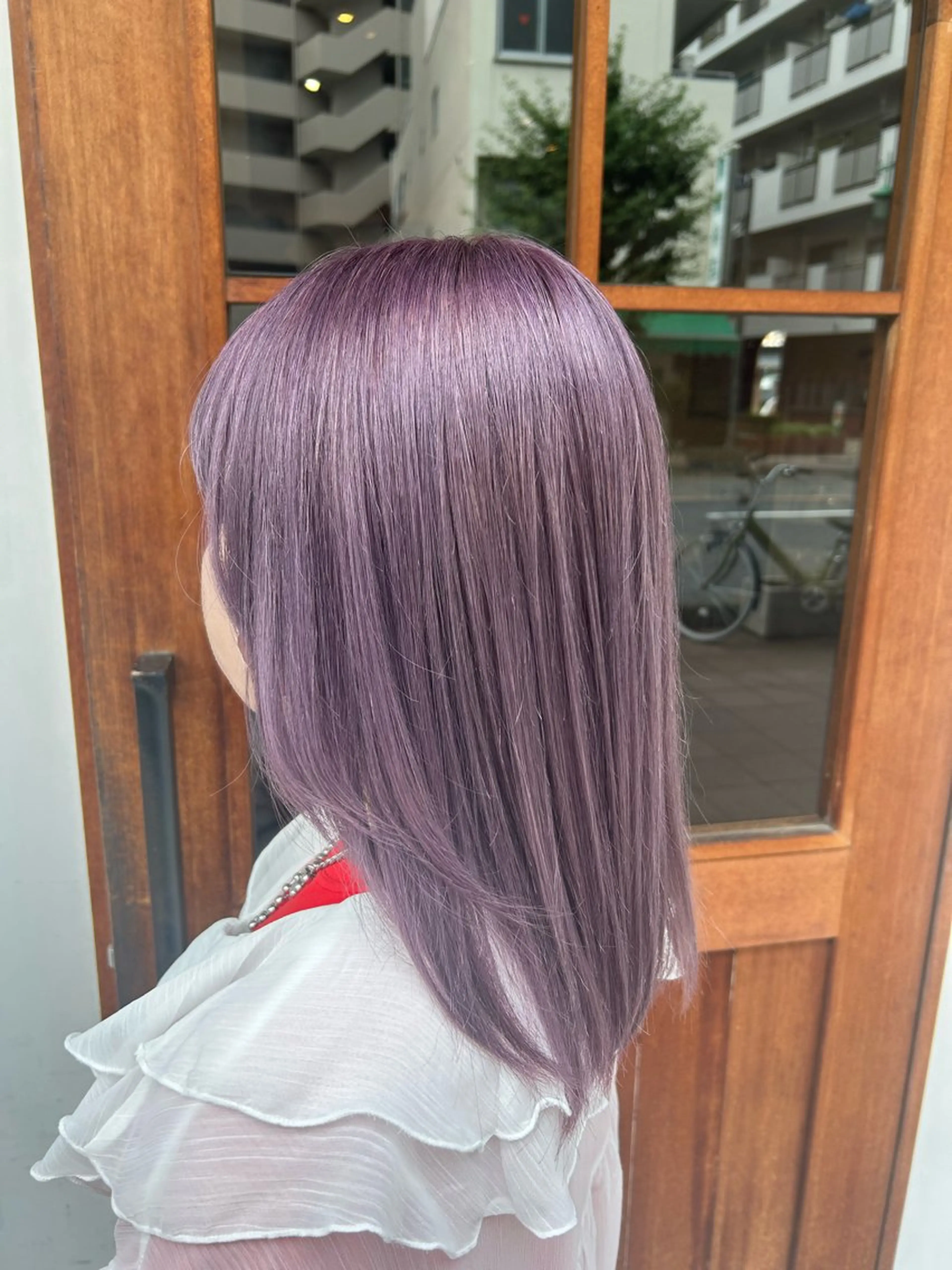 ミディアム カラー ヘアカラー トリートメント あずま みゆのヘアスタイル