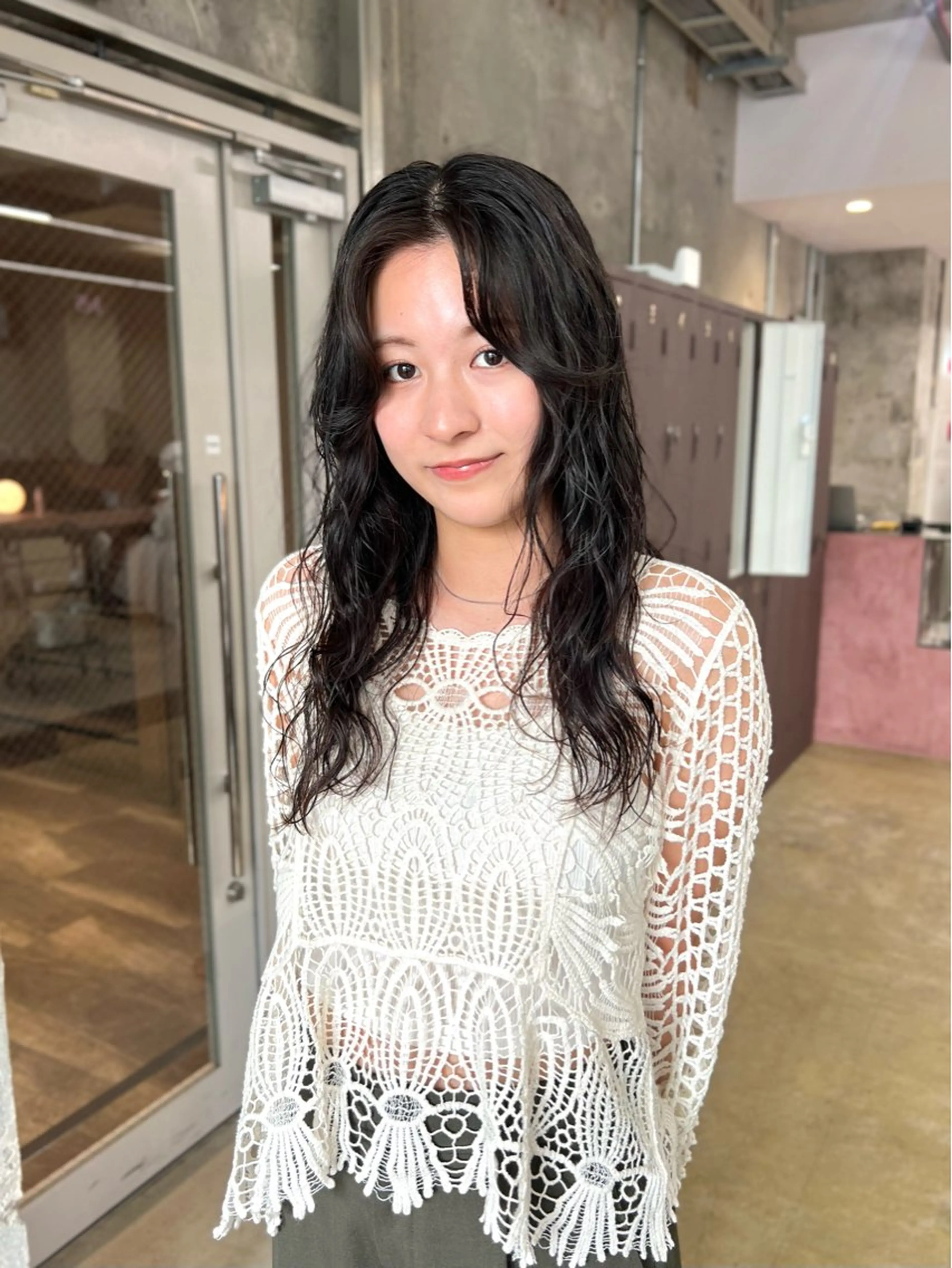 ロング カラー パーマ ロング カット ヘアカラー パーマ 水野 雪 /パーマ/暖色カラーのヘアスタイル