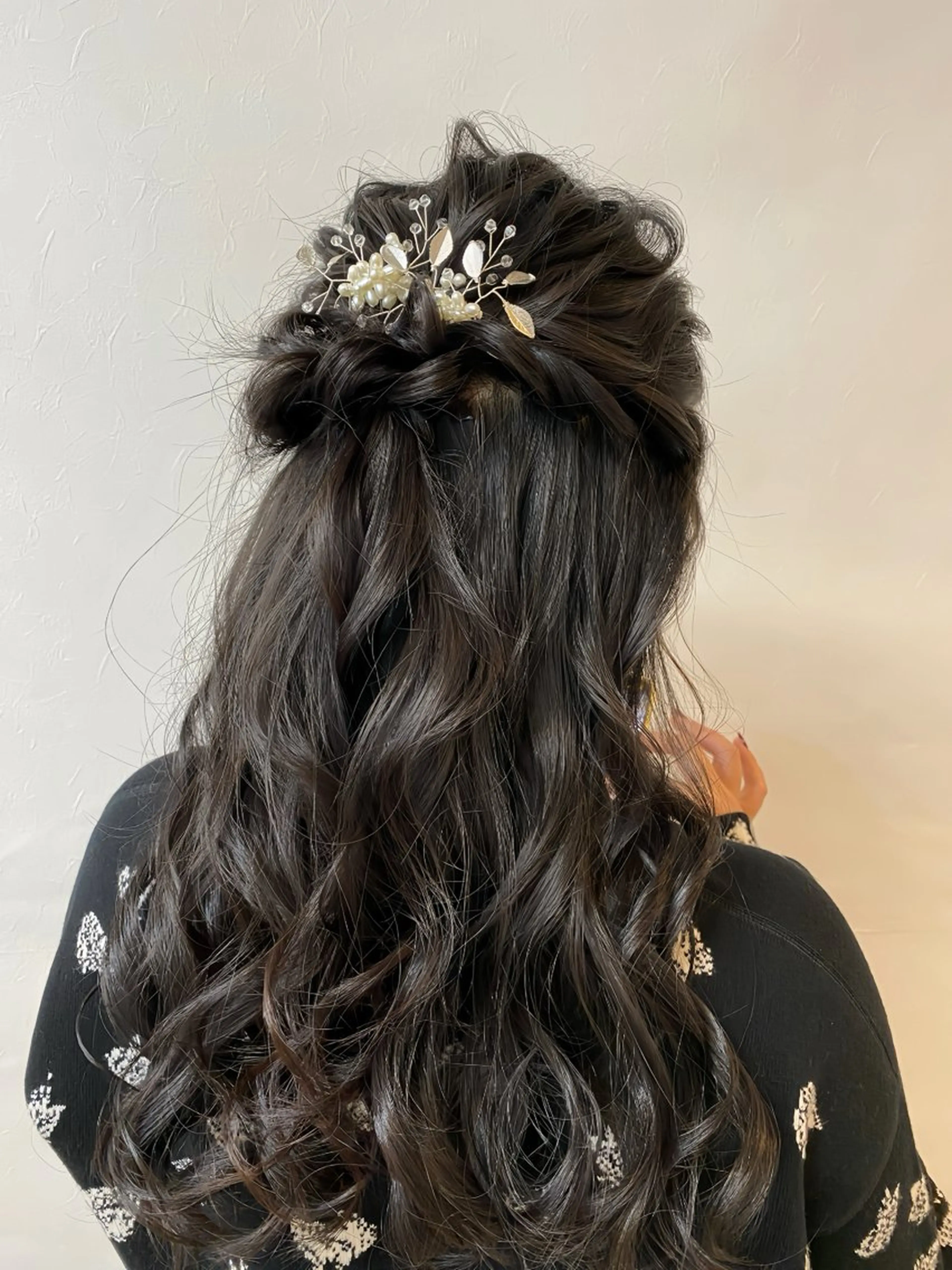 ヘアアレンジ ハーフアップ 髪飾り GLOSS♡ ヤマガミコウジのヘアスタイル