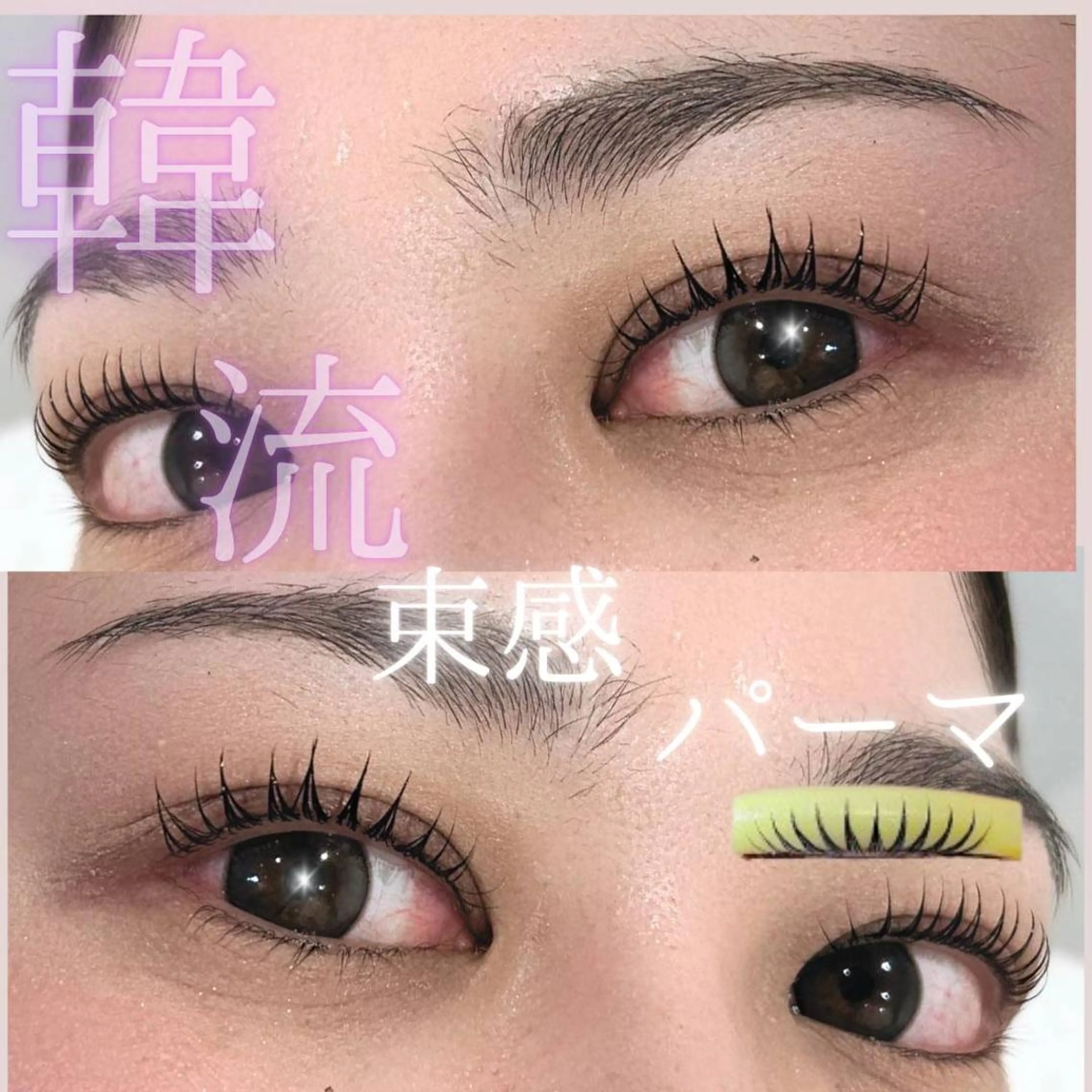 【韓国風】束感まつ毛パーマ♪シルク美容液仕上げ♪　￥2300の写真