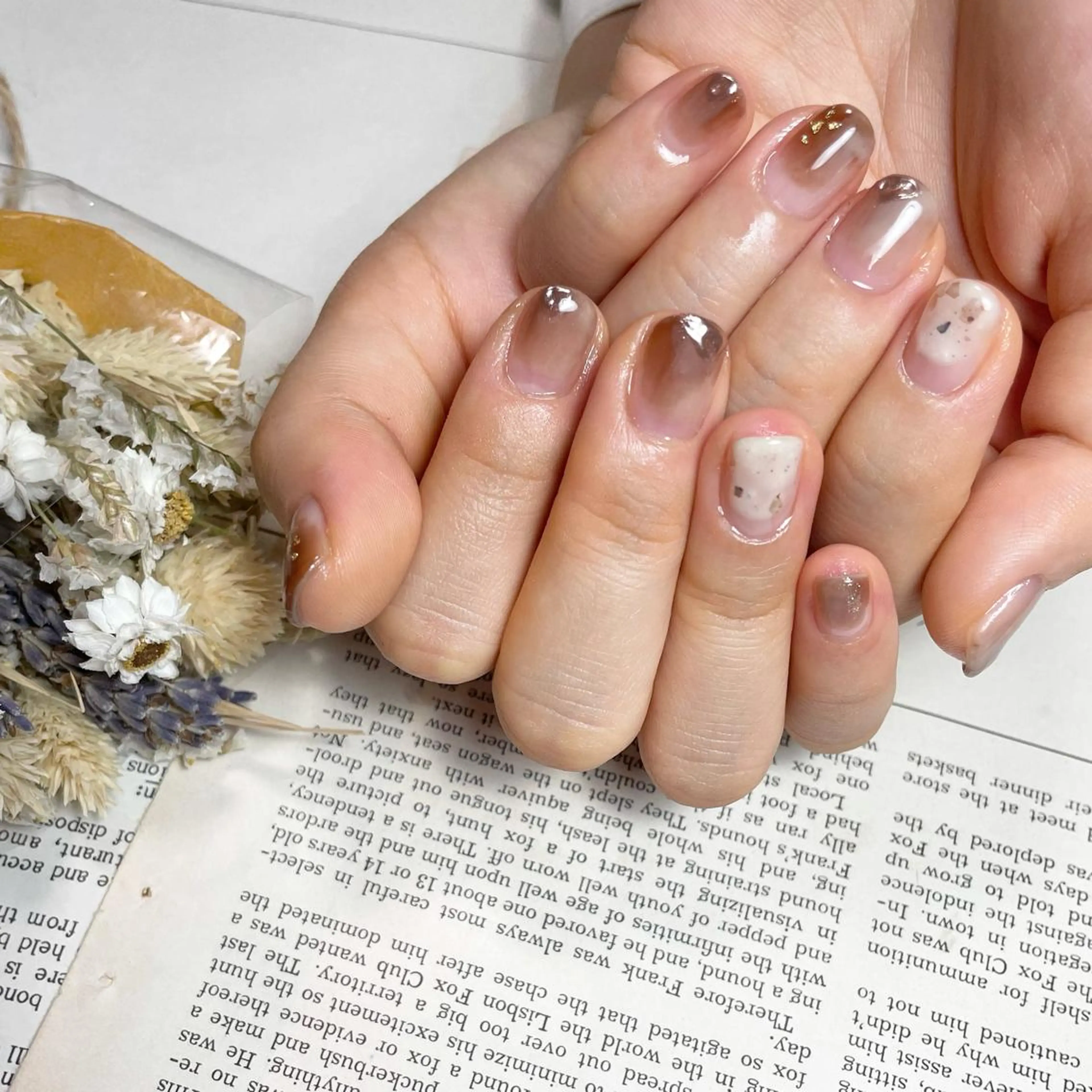 ネイル アートネイル カジュアル ニュアンスネイル ショートネイル シンプルネイル ハンドネイル kanako nail所属・popolina kanakoのネイルデザイン