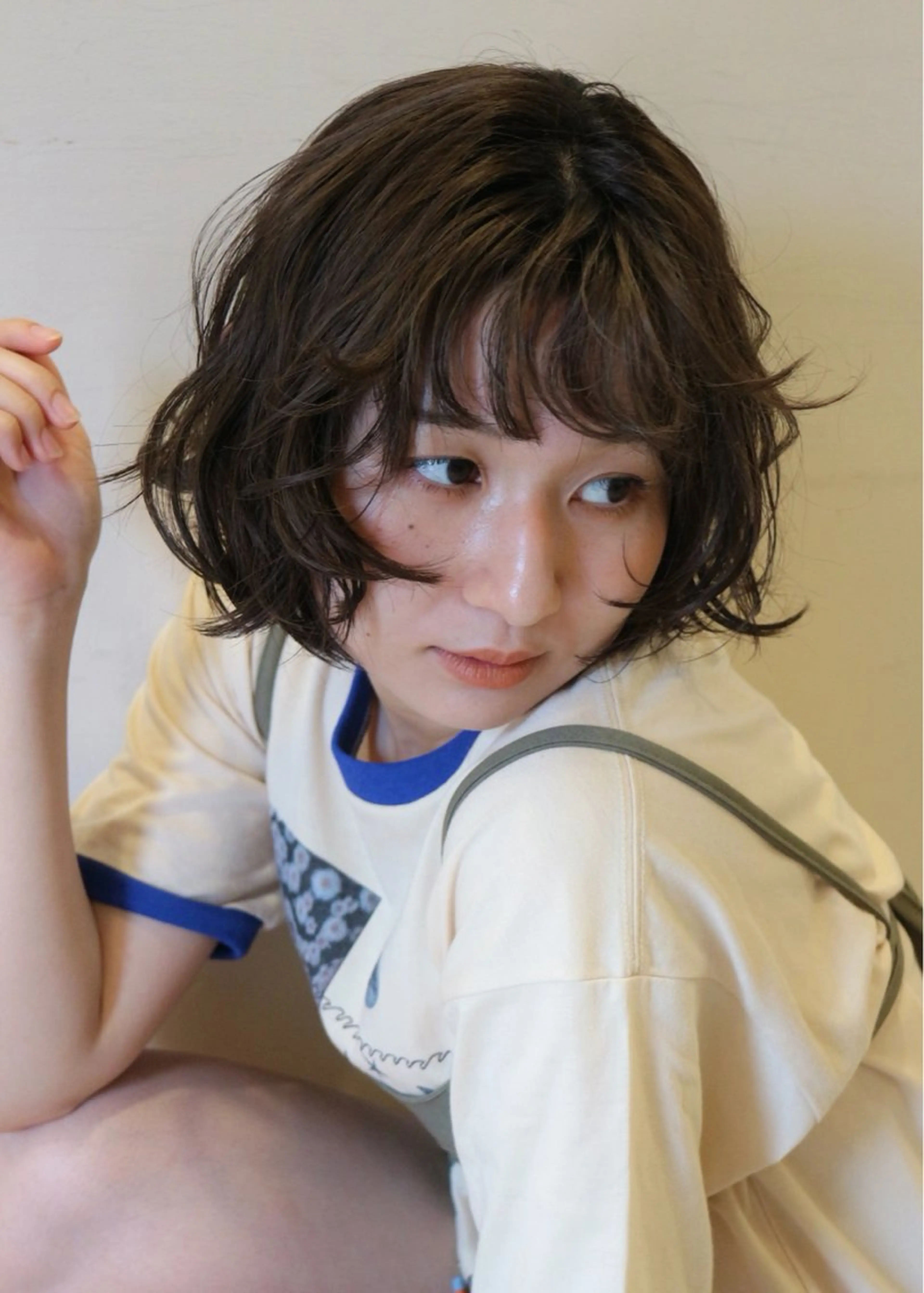 ミディアム ボブ レイヤーカット カット 奥村 珠実のヘアスタイル