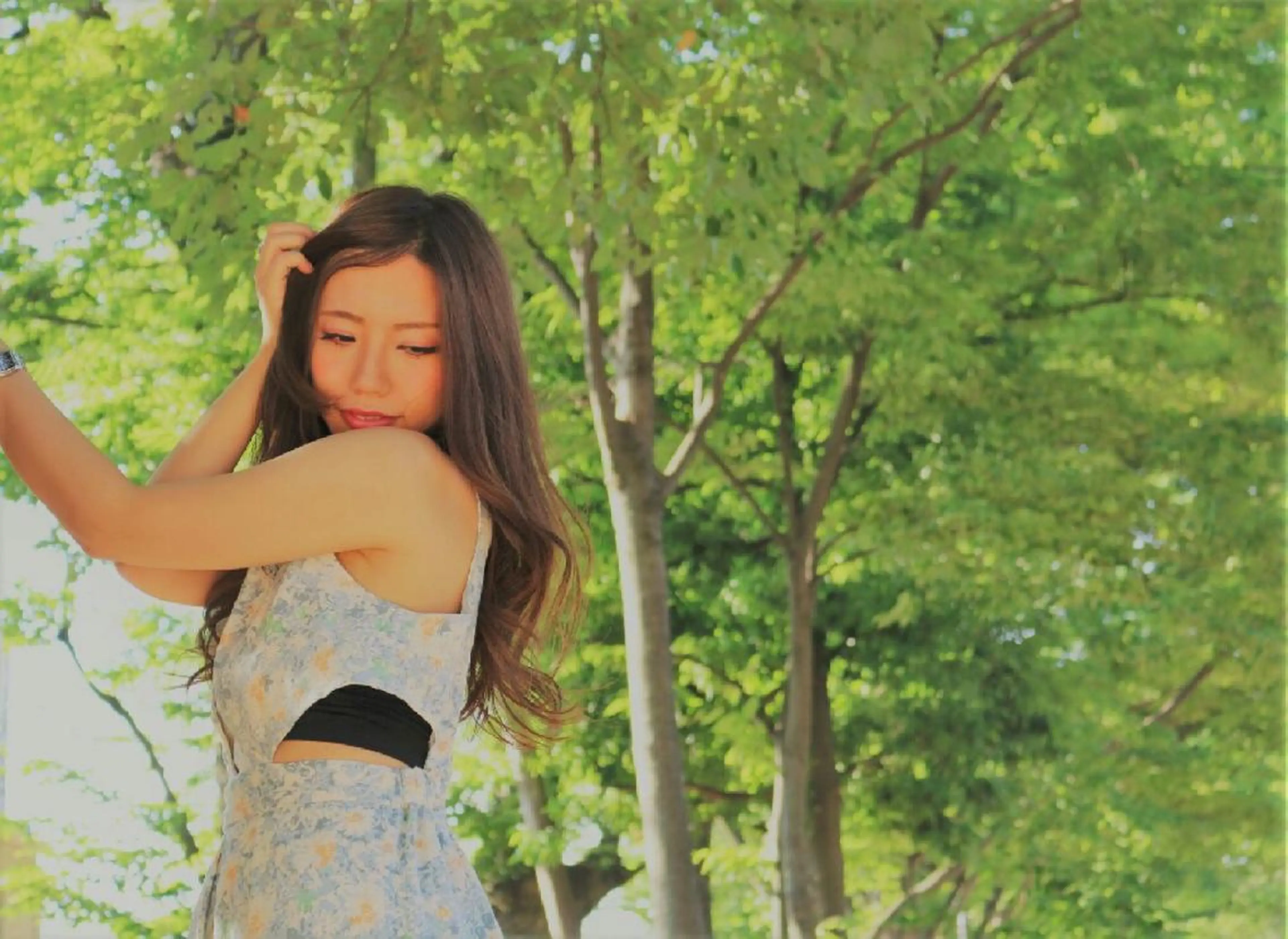 セミロング カラー パーマ セミロングパーマ アディクシーカラー イルミナカラー デジタルパーマ LAMP HAIR  ランプヘアー所属・徳永 博志のヘアスタイル