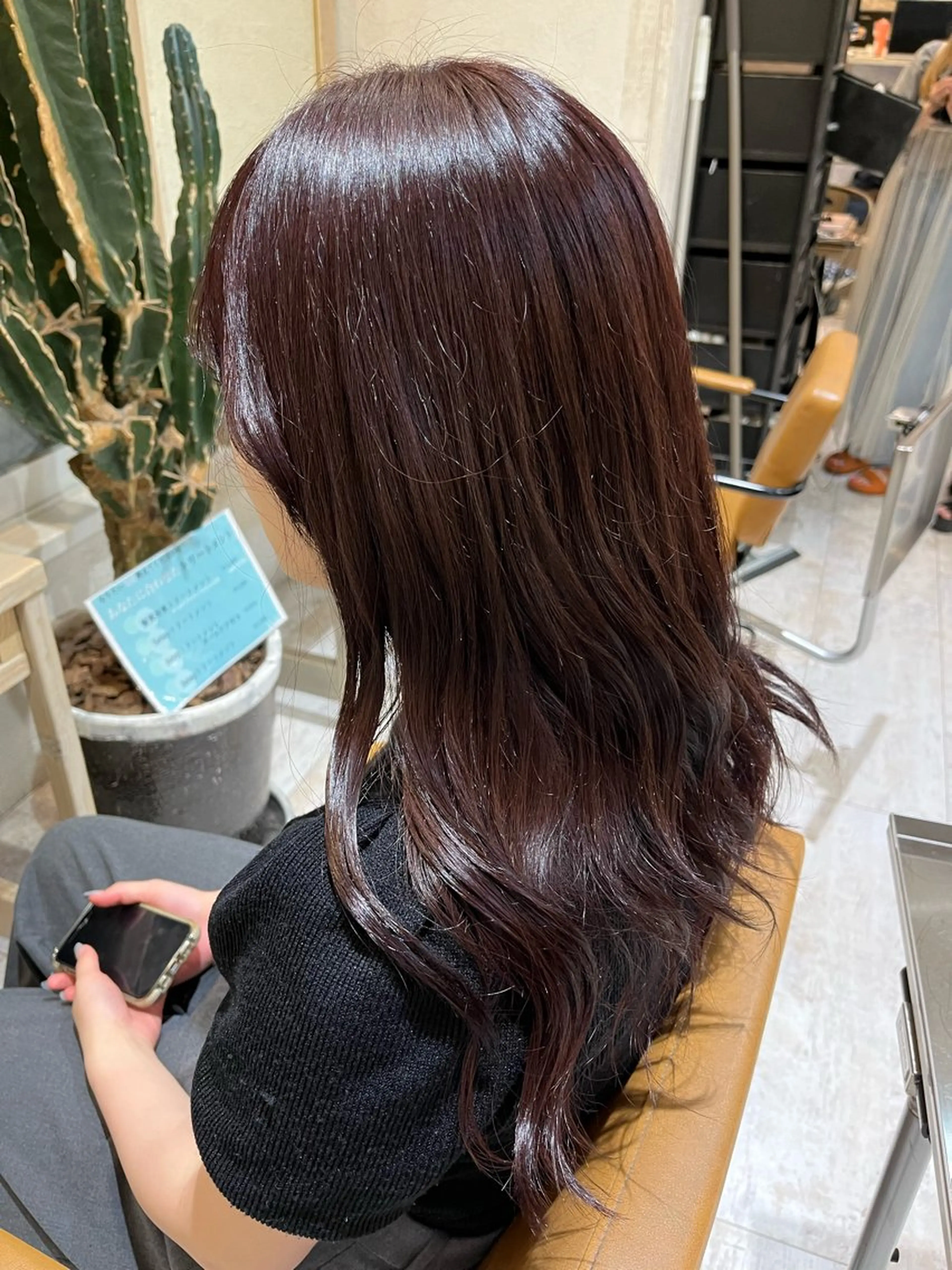 ロング ヘアカラー トリートメント 🩷ྀི暖色カラー 🫧ྀིススマゴチヨのヘアスタイル