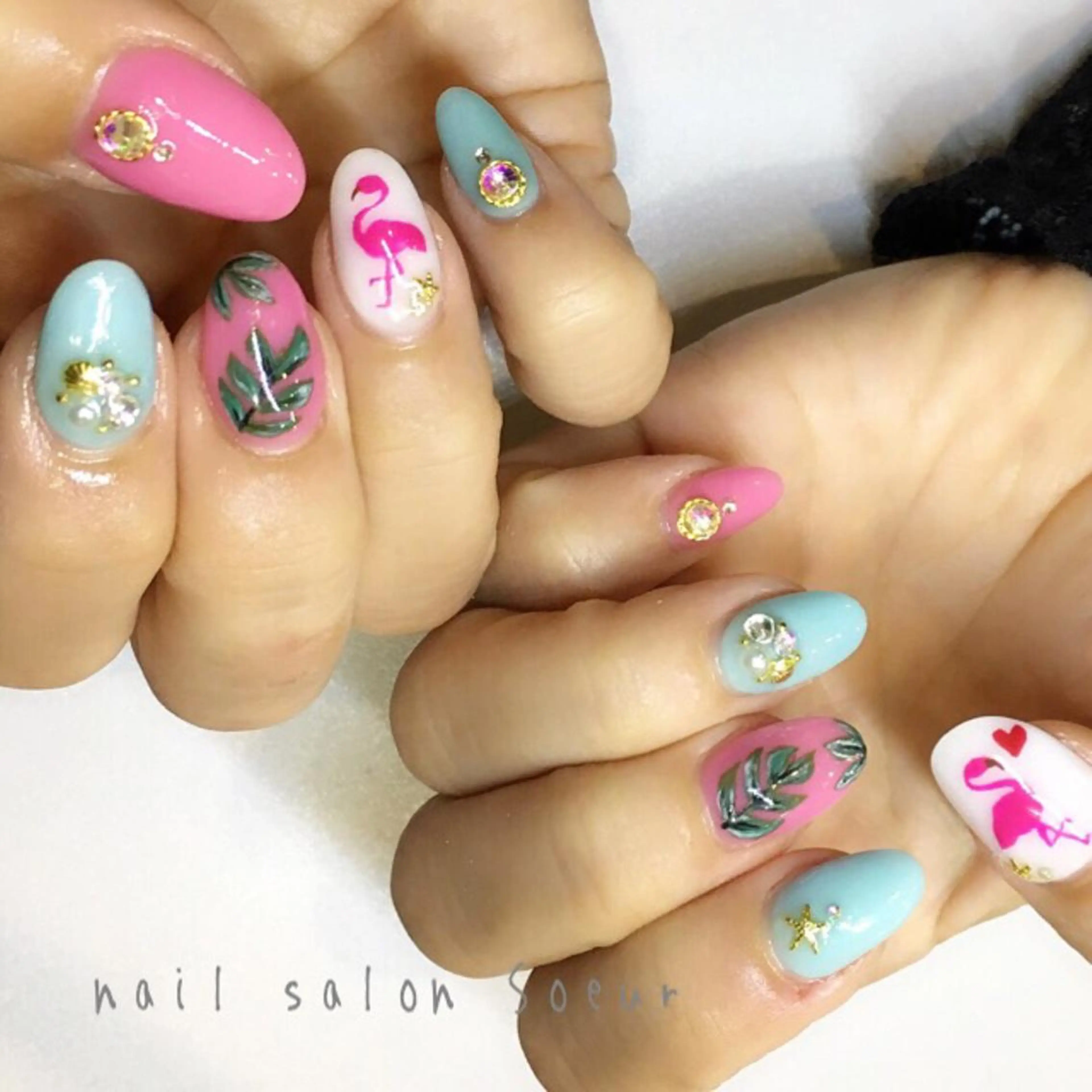 ネイル 持ち込み スカルプネイル ハンドネイル nail salon Soeurのネイルデザイン