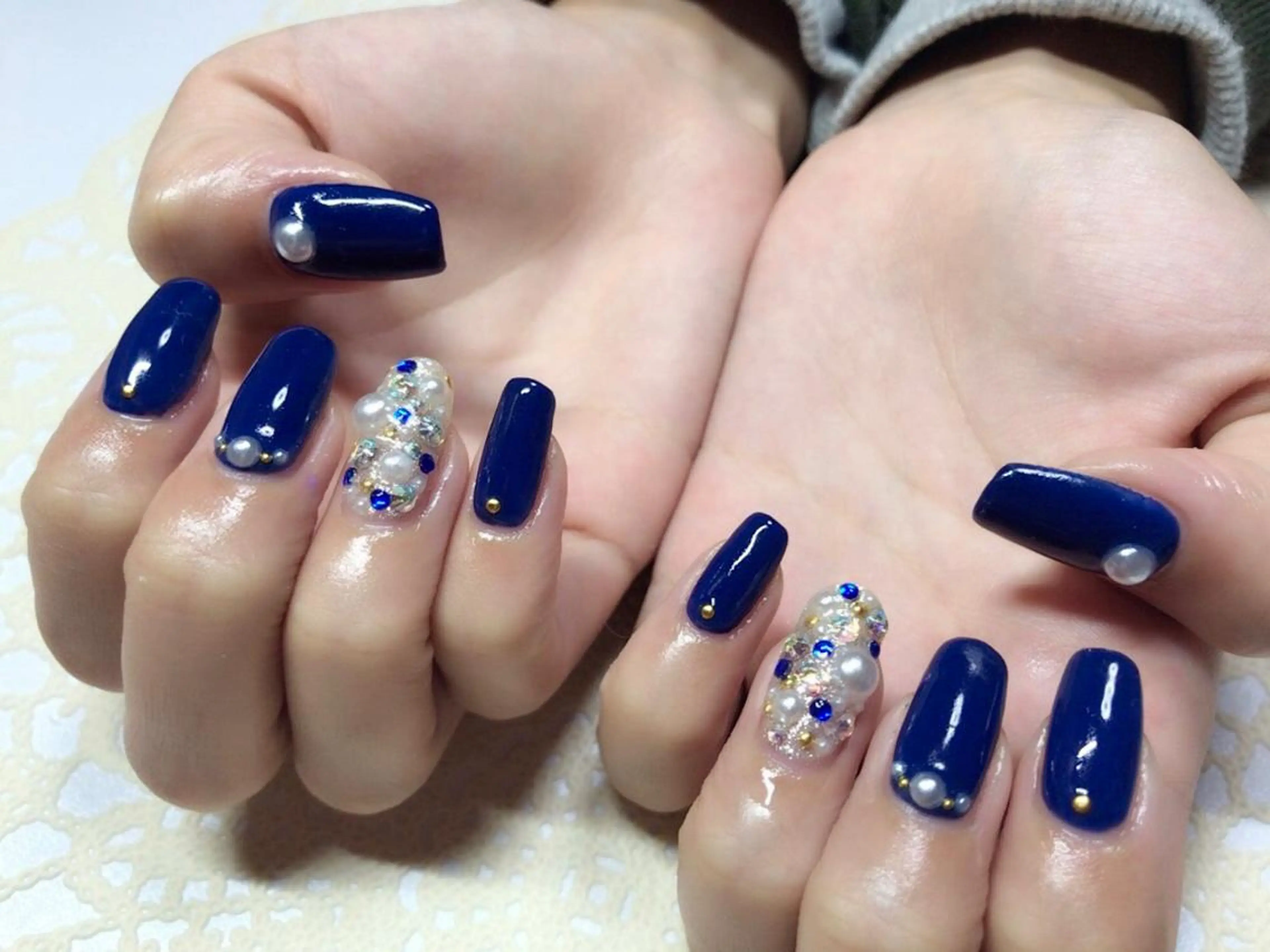 ネイル ネイビー ワンカラーネイル ハンドネイル S Nailのネイルデザイン