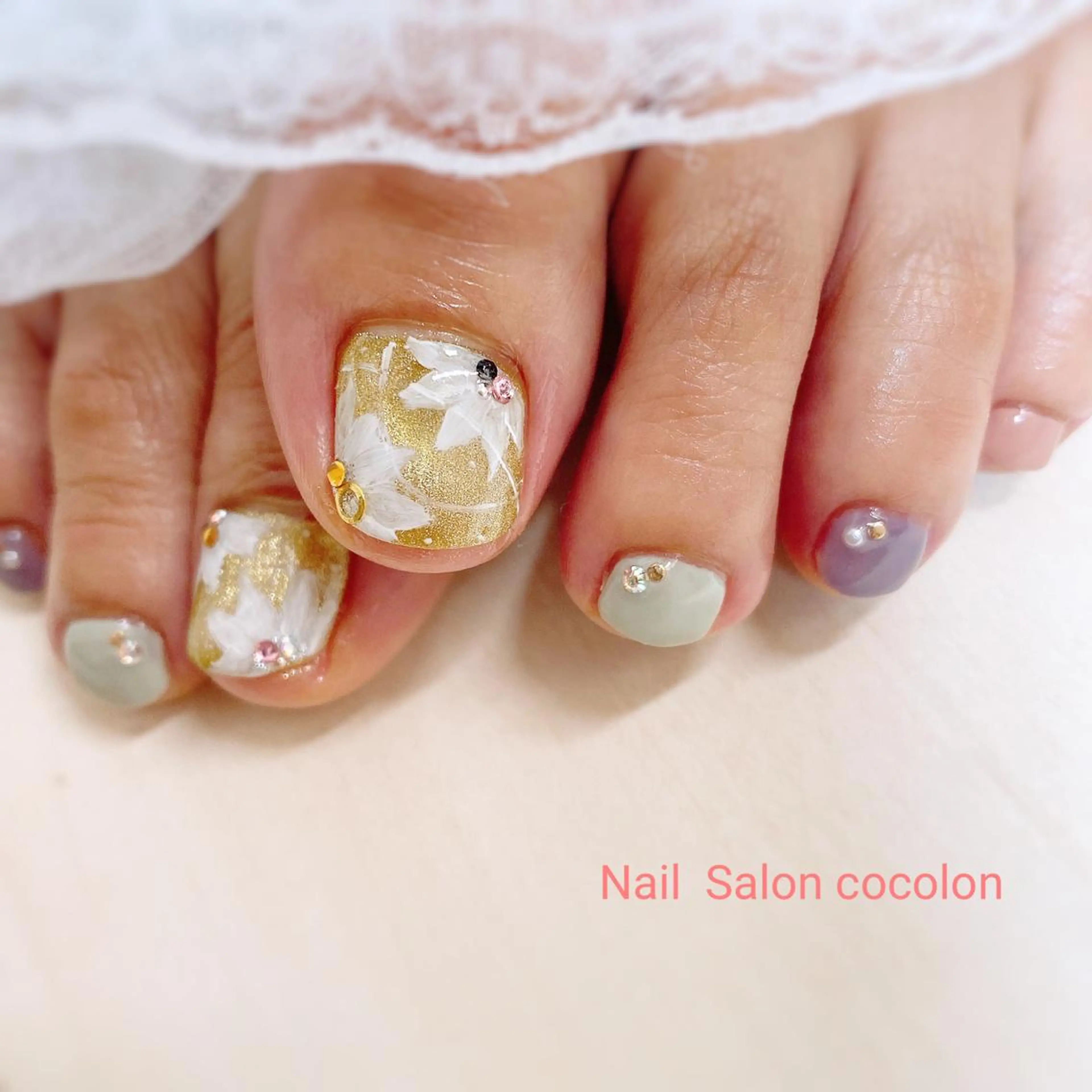 ネイル アートネイル フットネイル 柴崎 美幸のネイルデザイン