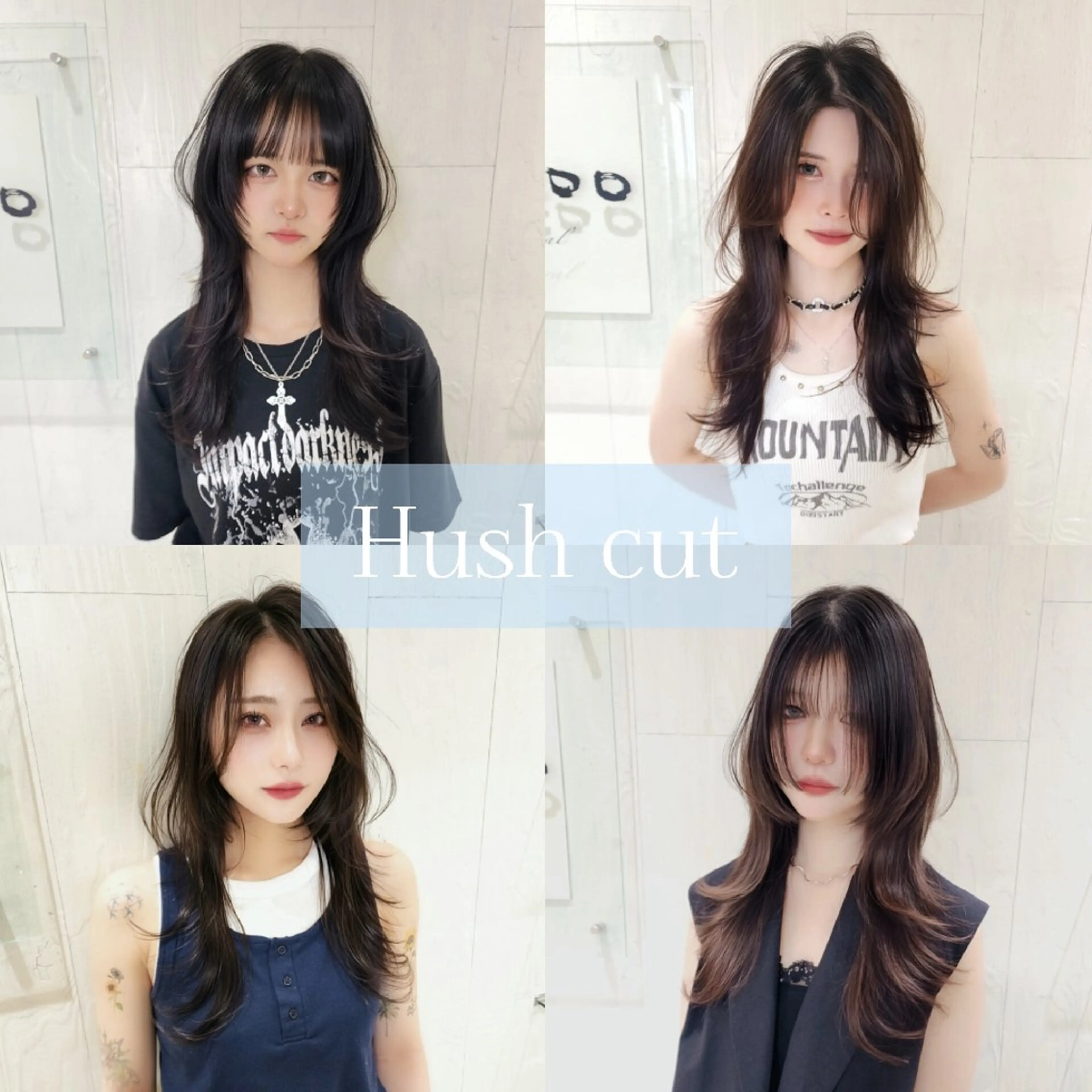 セミロング カラー ハッシュカット カット ヘアカラー トリートメント レイヤーカット/ ウルフカット/大橋 のヘアスタイル