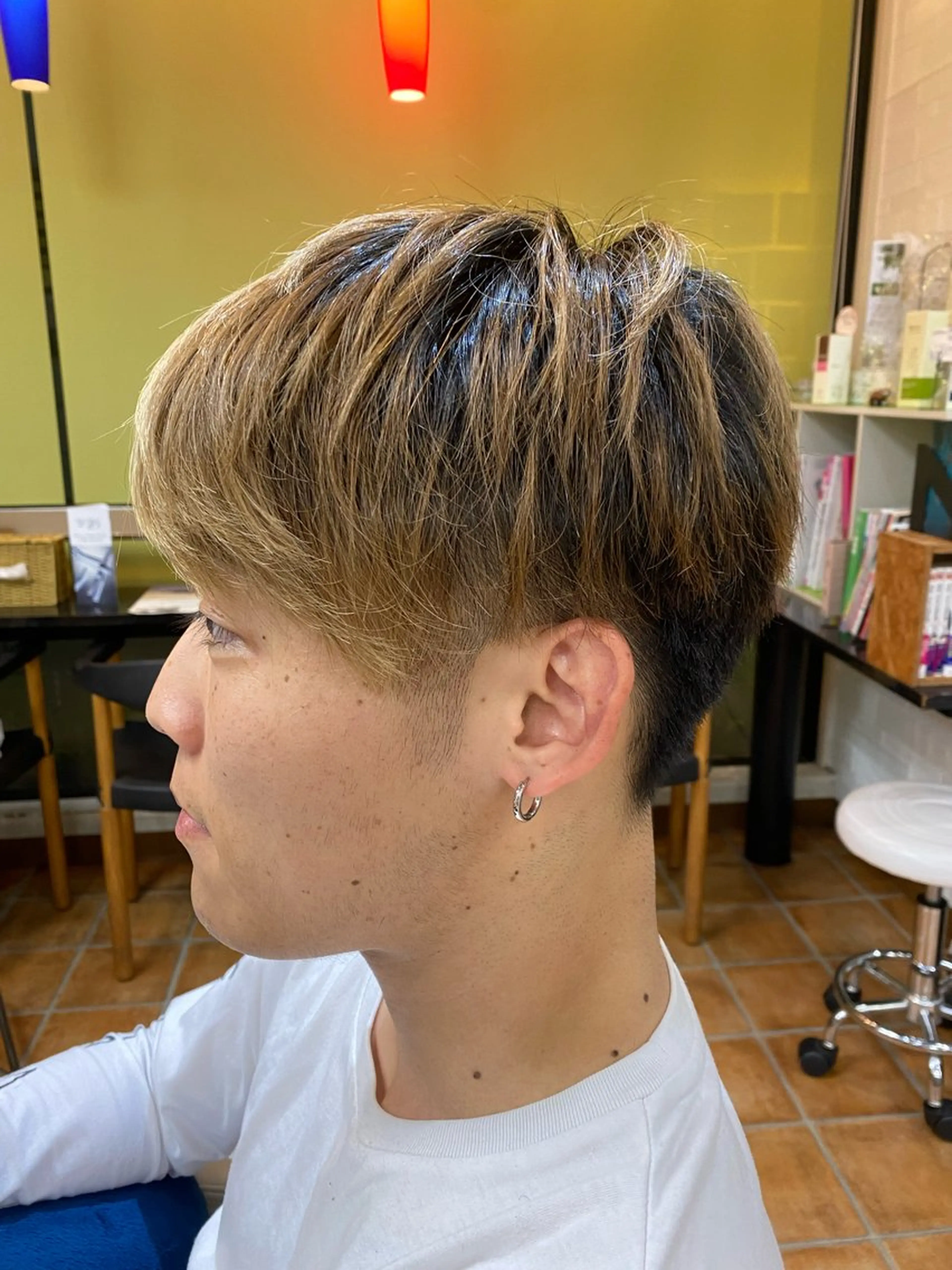 ショート カラー メンズ マッシュ 🌙𝑳𝑼𝑵𝑨 工藤/メンズカット✂のヘアスタイル