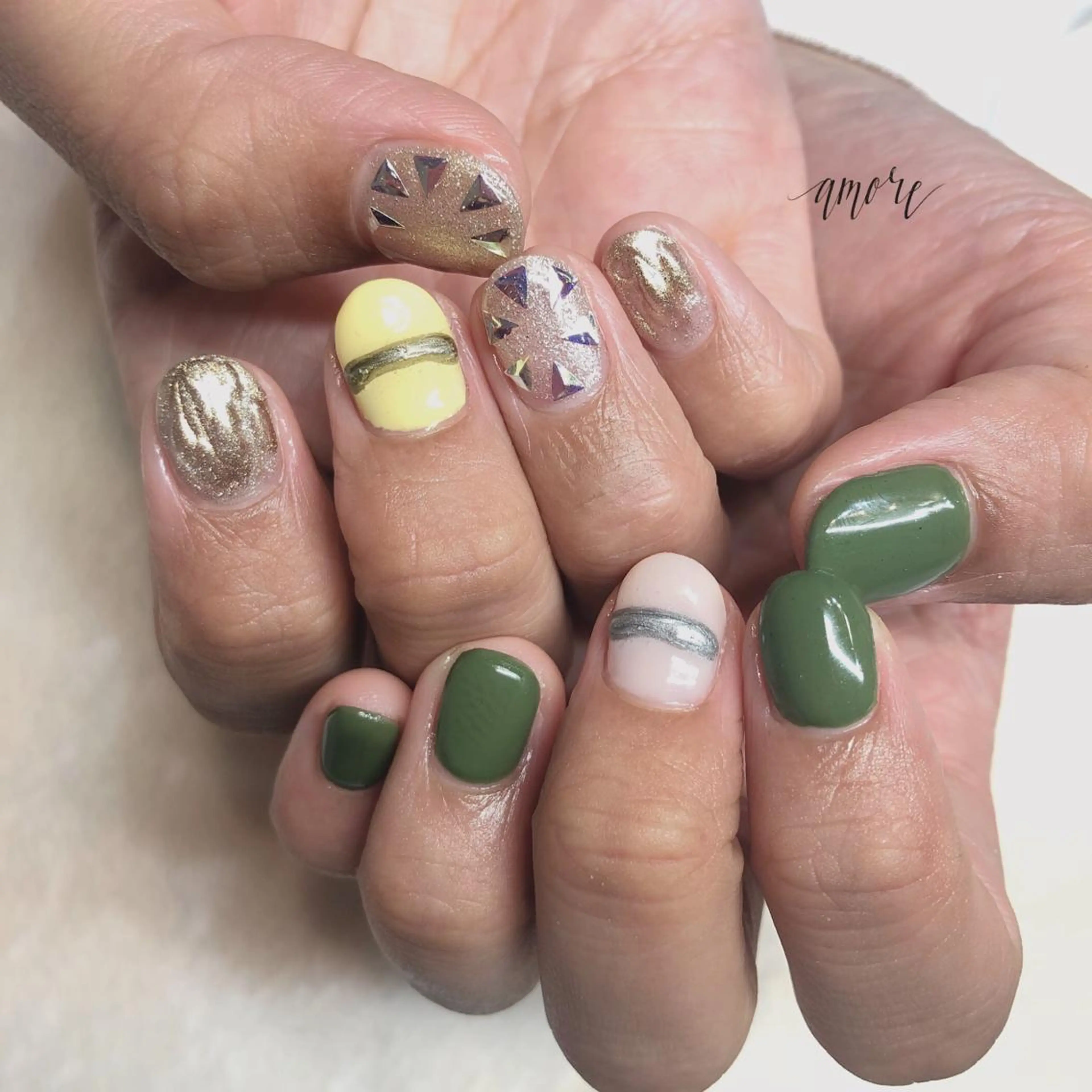 ネイル ジェルネイル ミラーネイル ニュアンスネイル 春ネイル You kyehwaのネイルデザイン