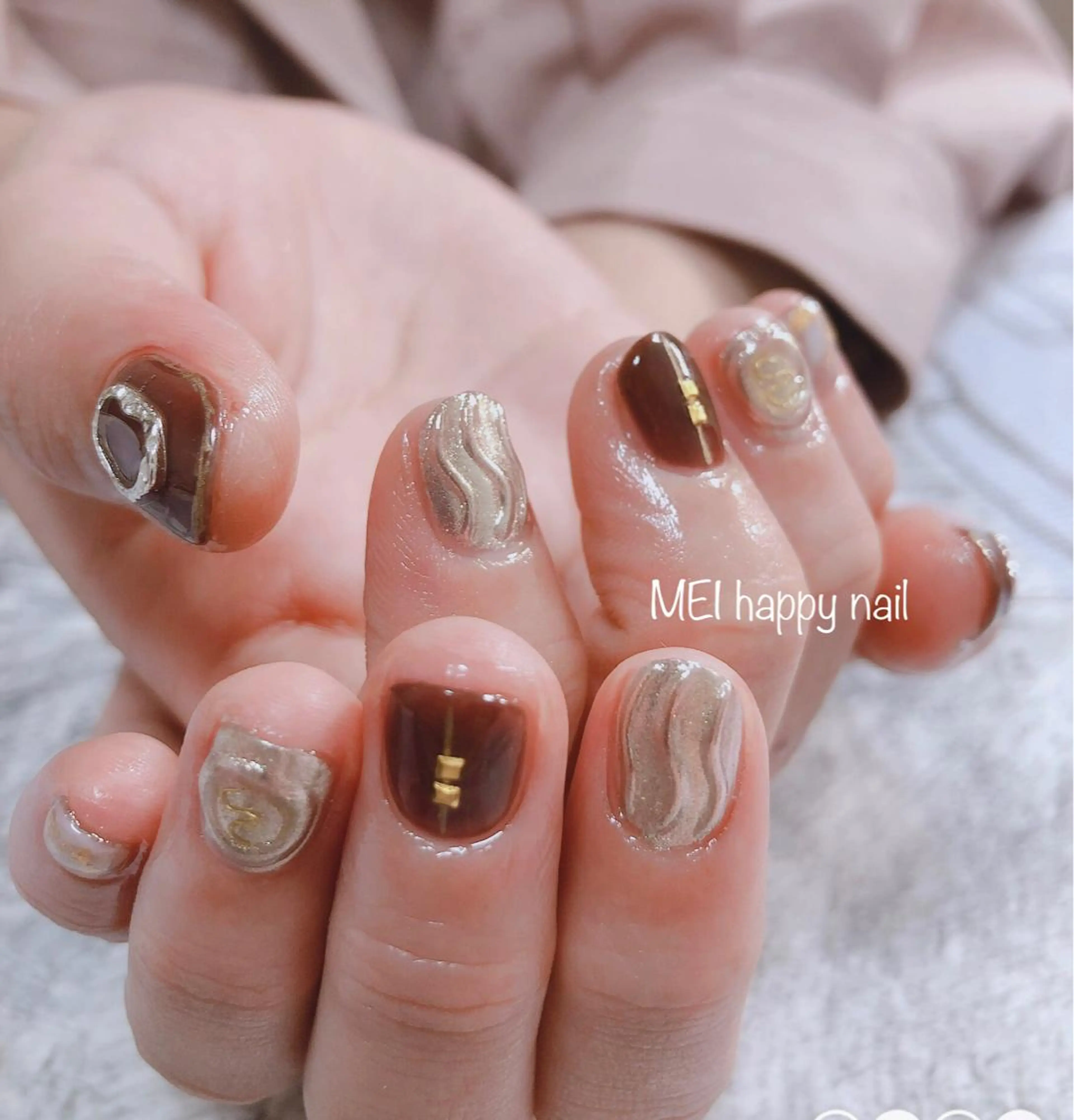 ネイル ニュアンスネイル ハンドネイル 北浦和 自爪育成ケアのネイルデザイン