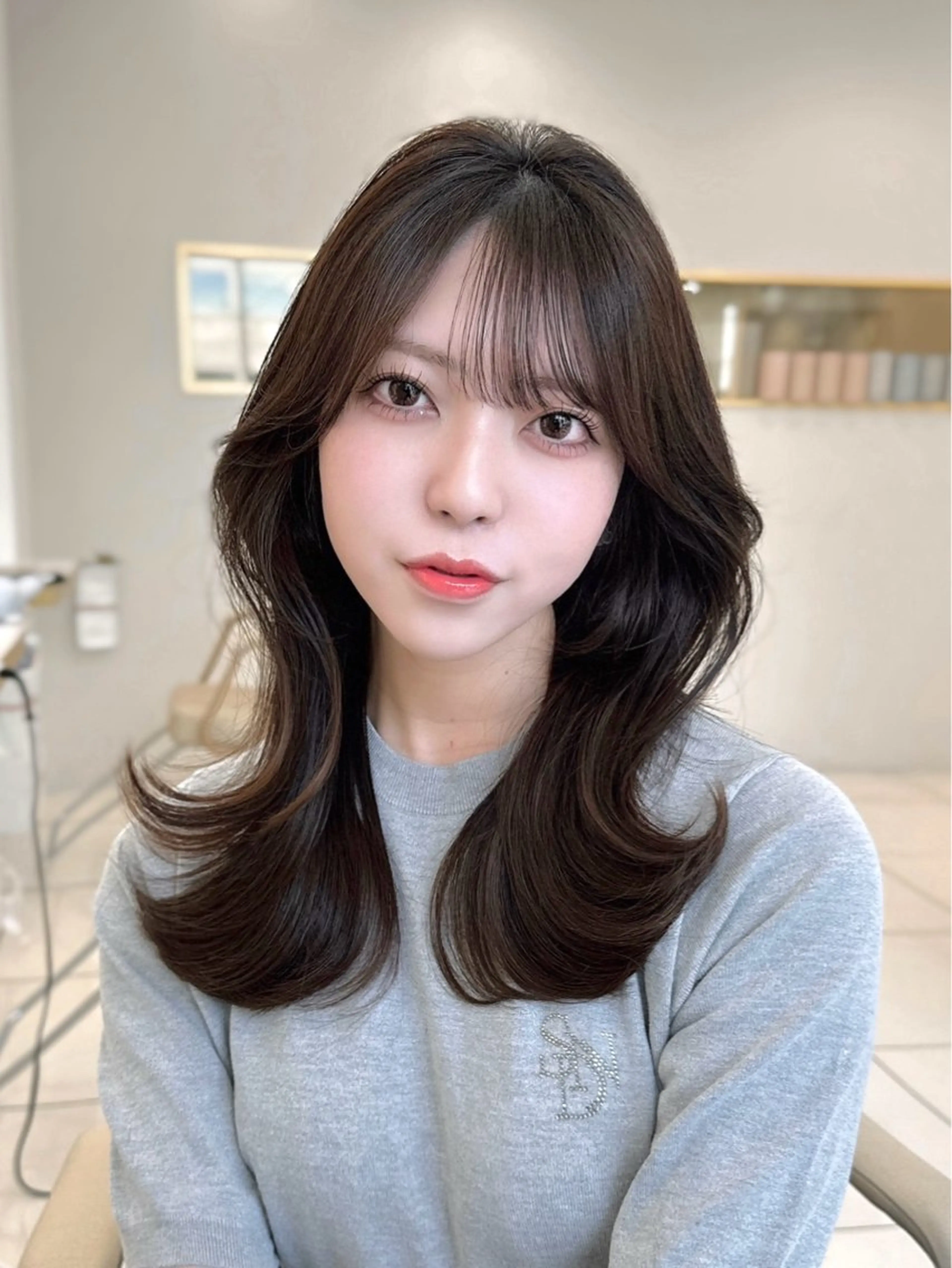 ミディアム カラー MAEUL NAGOYA所属・前髪顔周り/レイヤー 韓国/桔川恒のヘアスタイル