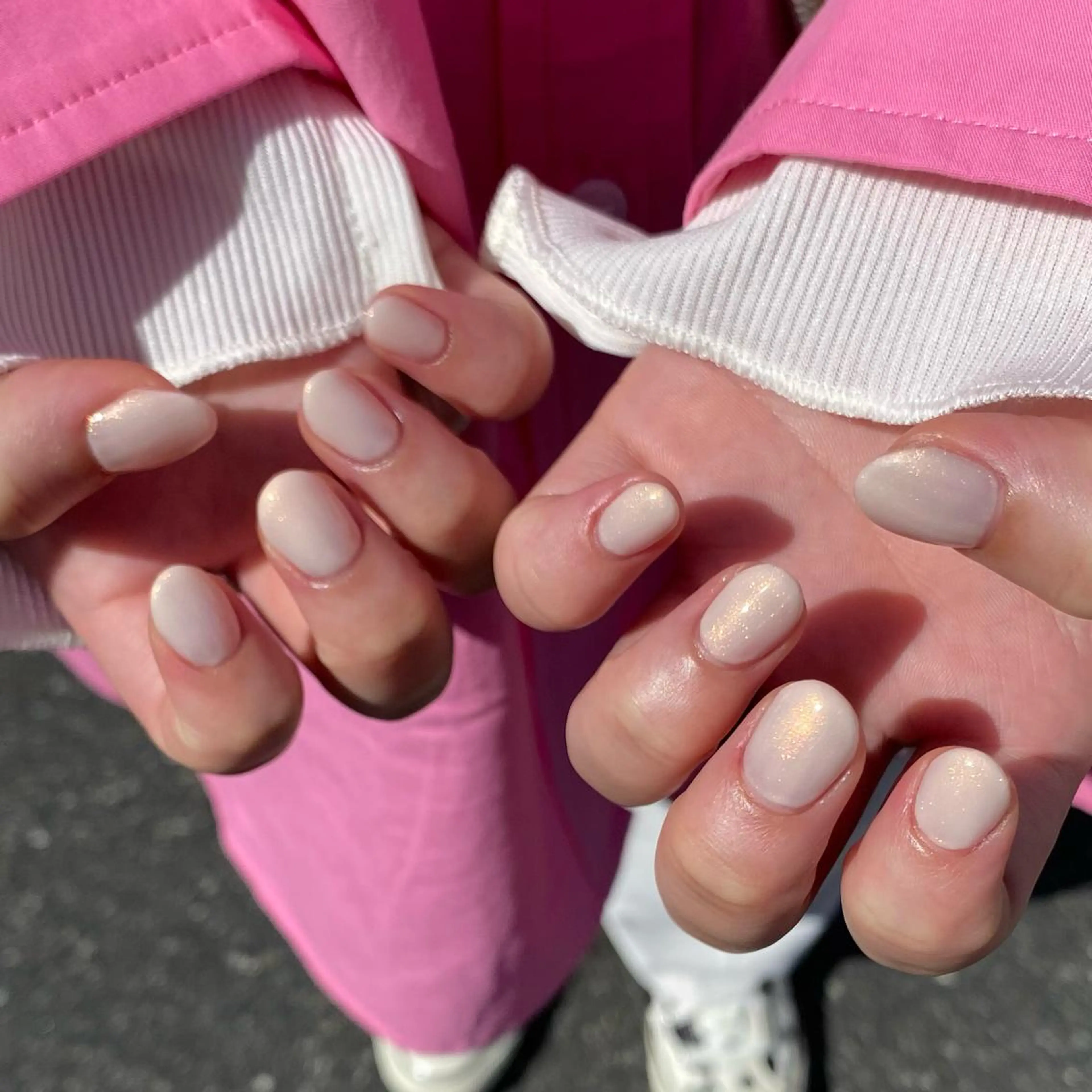 ネイル ラメ(グリッター) オレンジ シンプルネイル daisy lash天王寺　池阪のマツエク・マツパデザイン