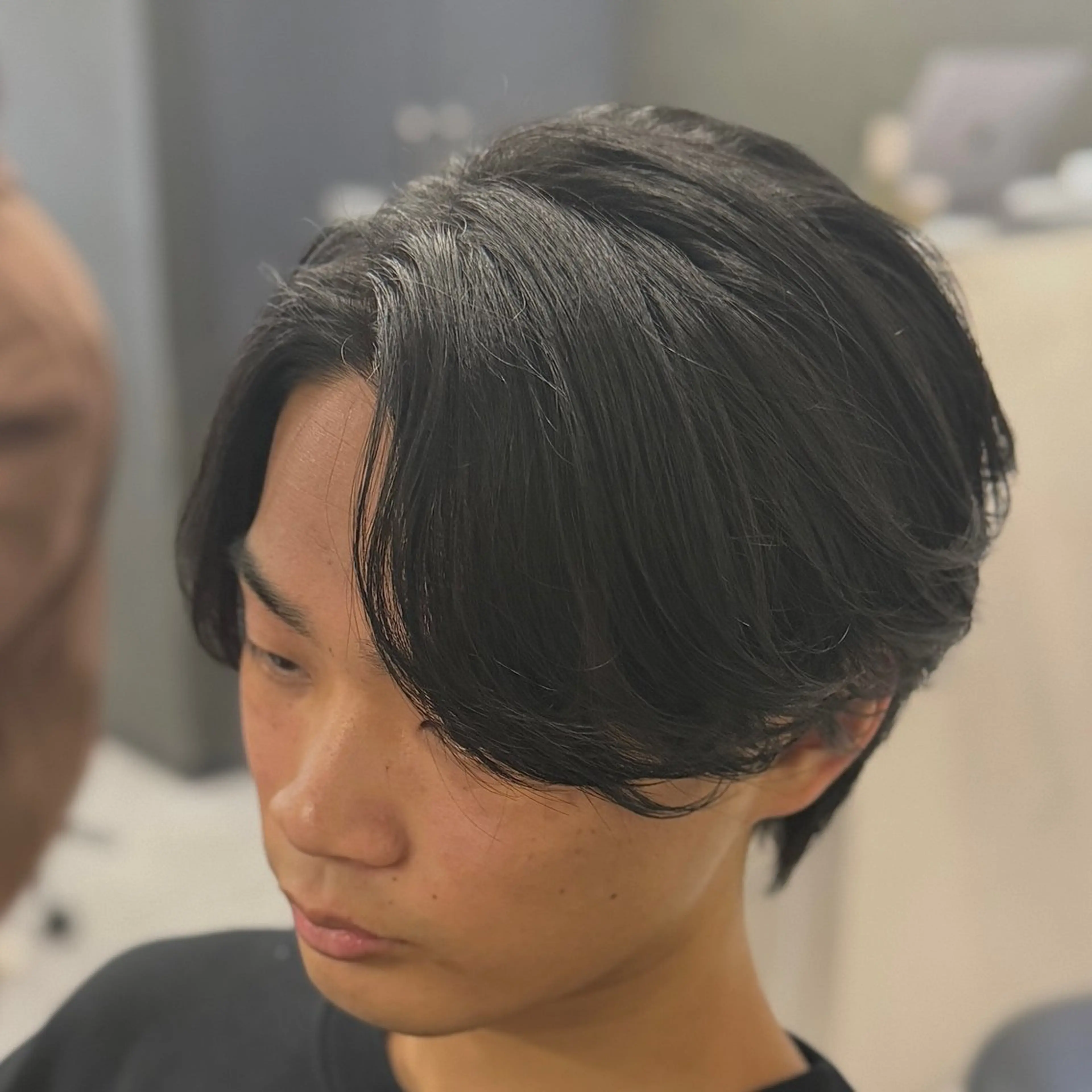 ミディアム パーマ 山中 翔平のヘアスタイル