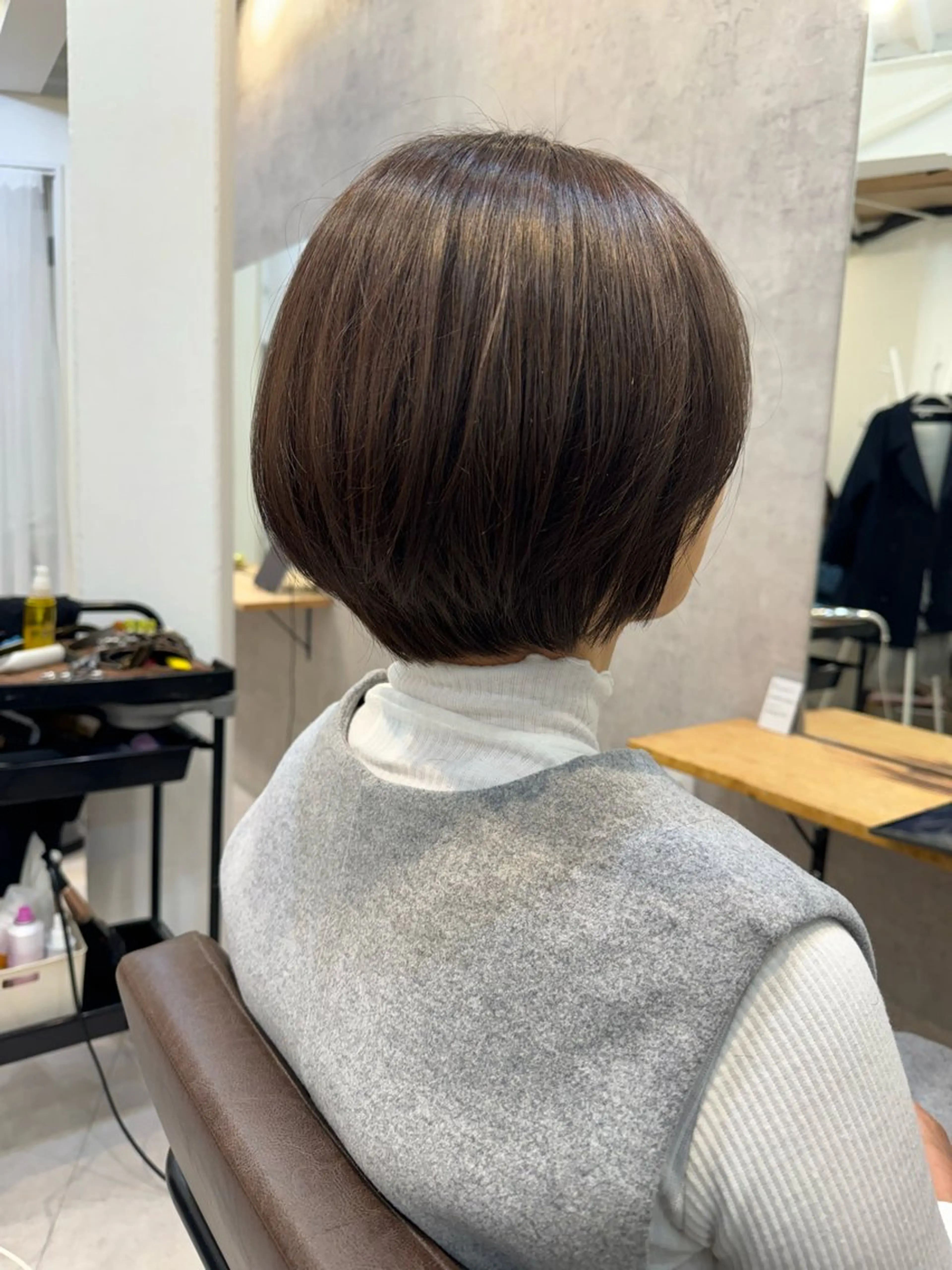 ショート カラー ショートボブ アッシュ アッシュブラウン ブラウンカラー ボブ トリートメント Dxxxx III所属・女性目線の大人 メンズ*Ayakaのヘアスタイル