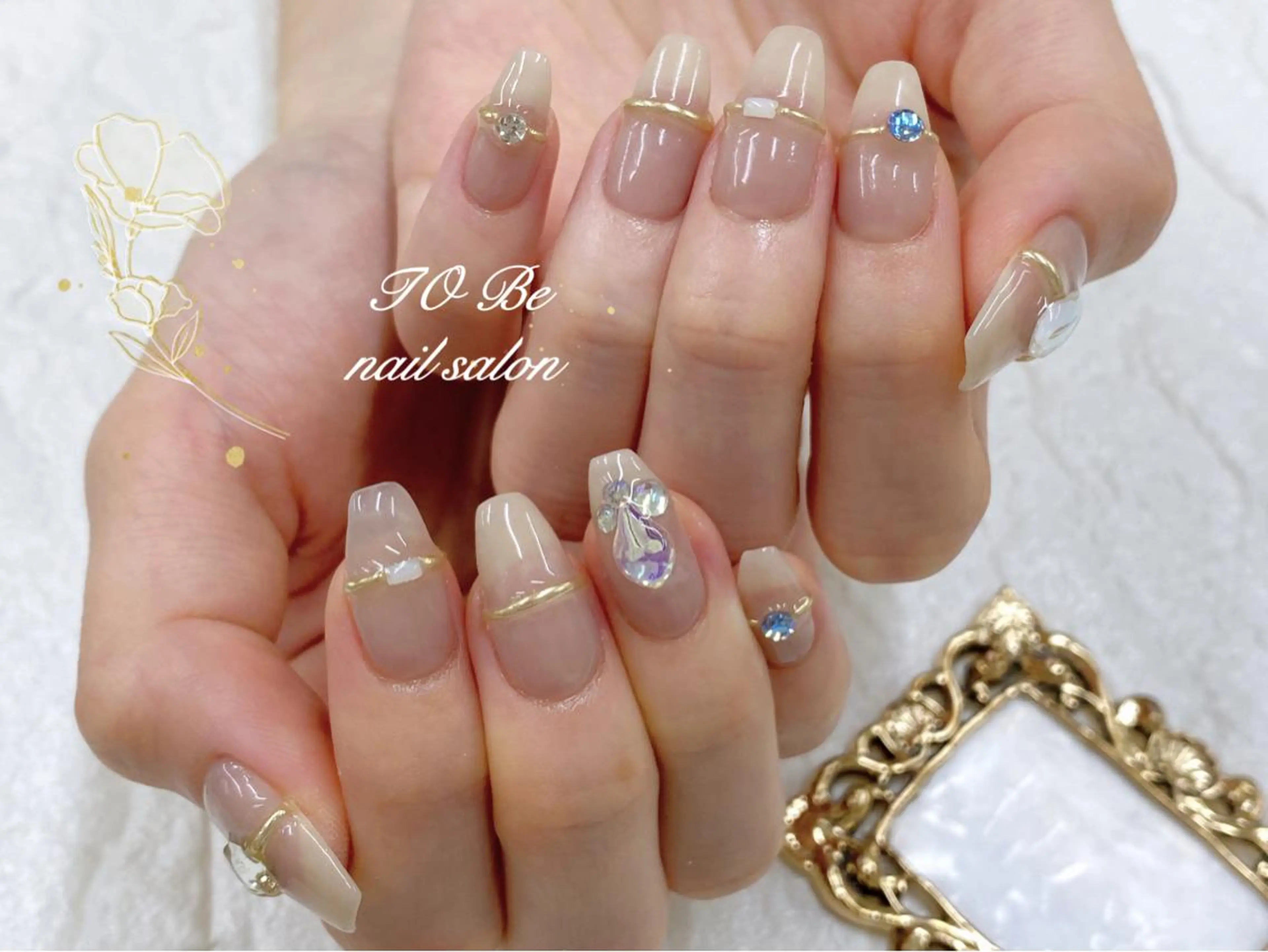 セミロング ネイル ハンドネイル Nail Salon To Beのネイルデザイン