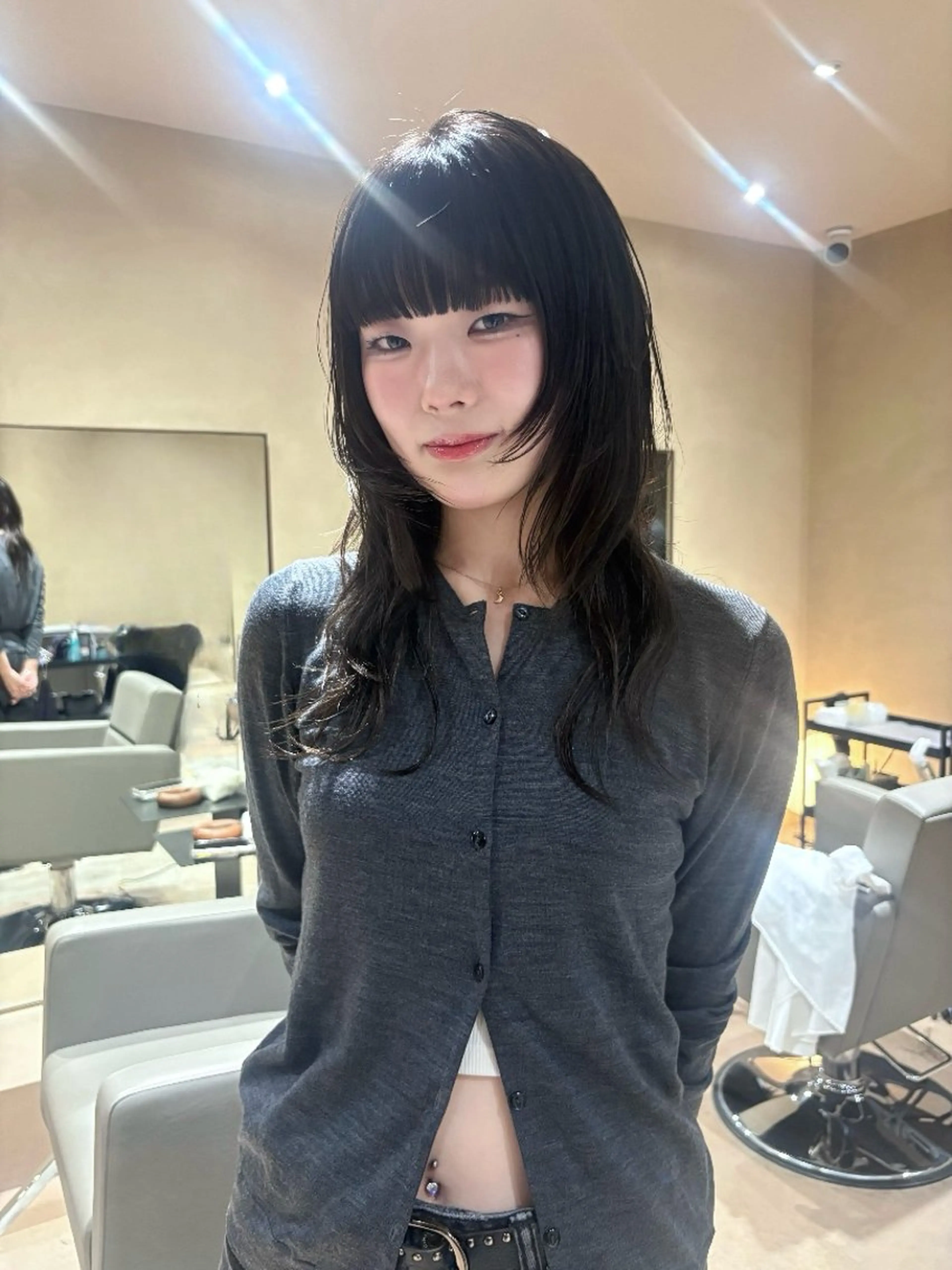 ロング ボブ/タイトアレンジ 個性派結婚式アレンジのヘアスタイル