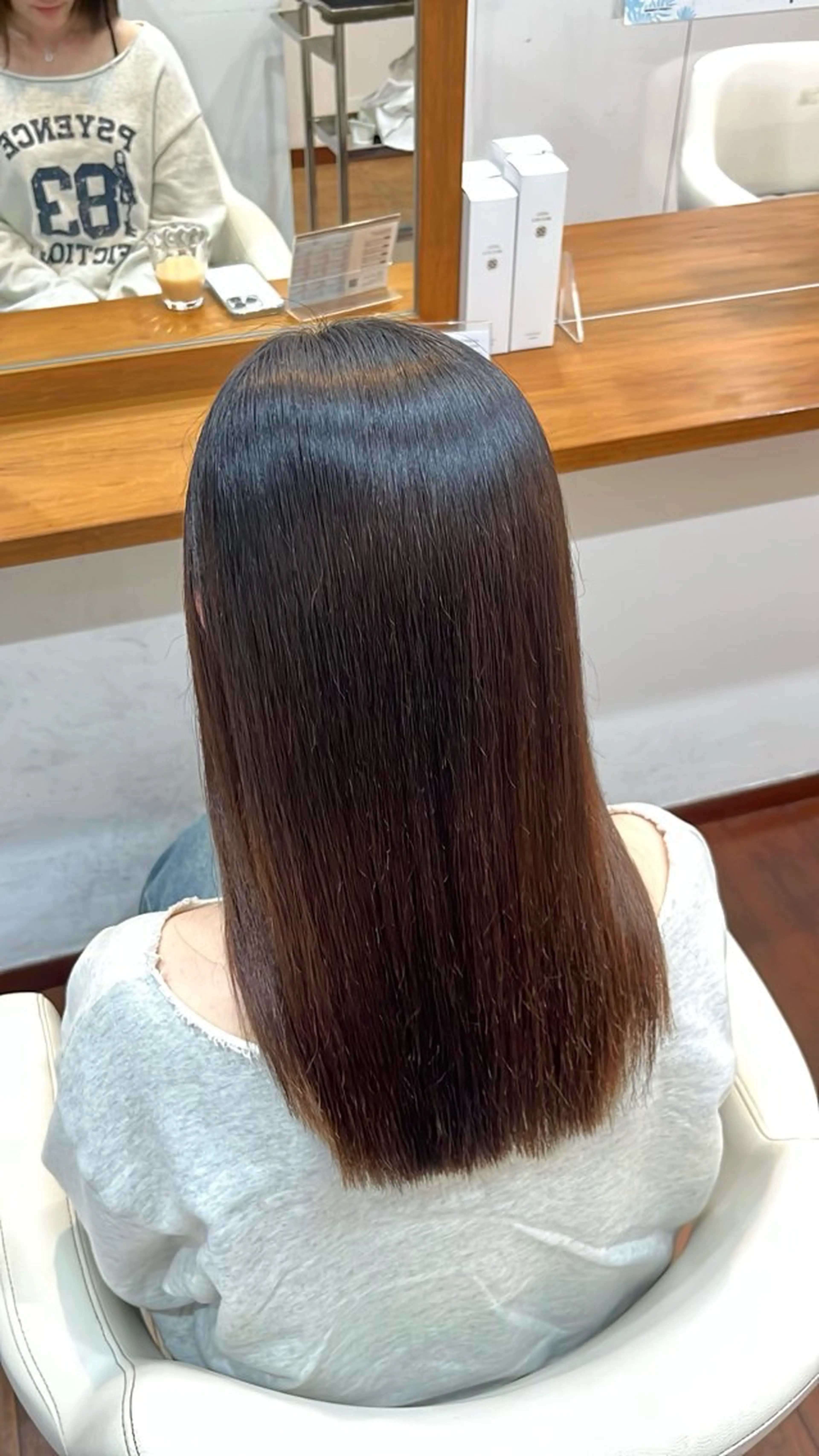 ロング 酸性ストレート 縮毛矯正 トリートメント オートクチュールランコントレ西京極店所属・今在家 玲【艶髪スト レート/メンズ特化】のヘアスタイル