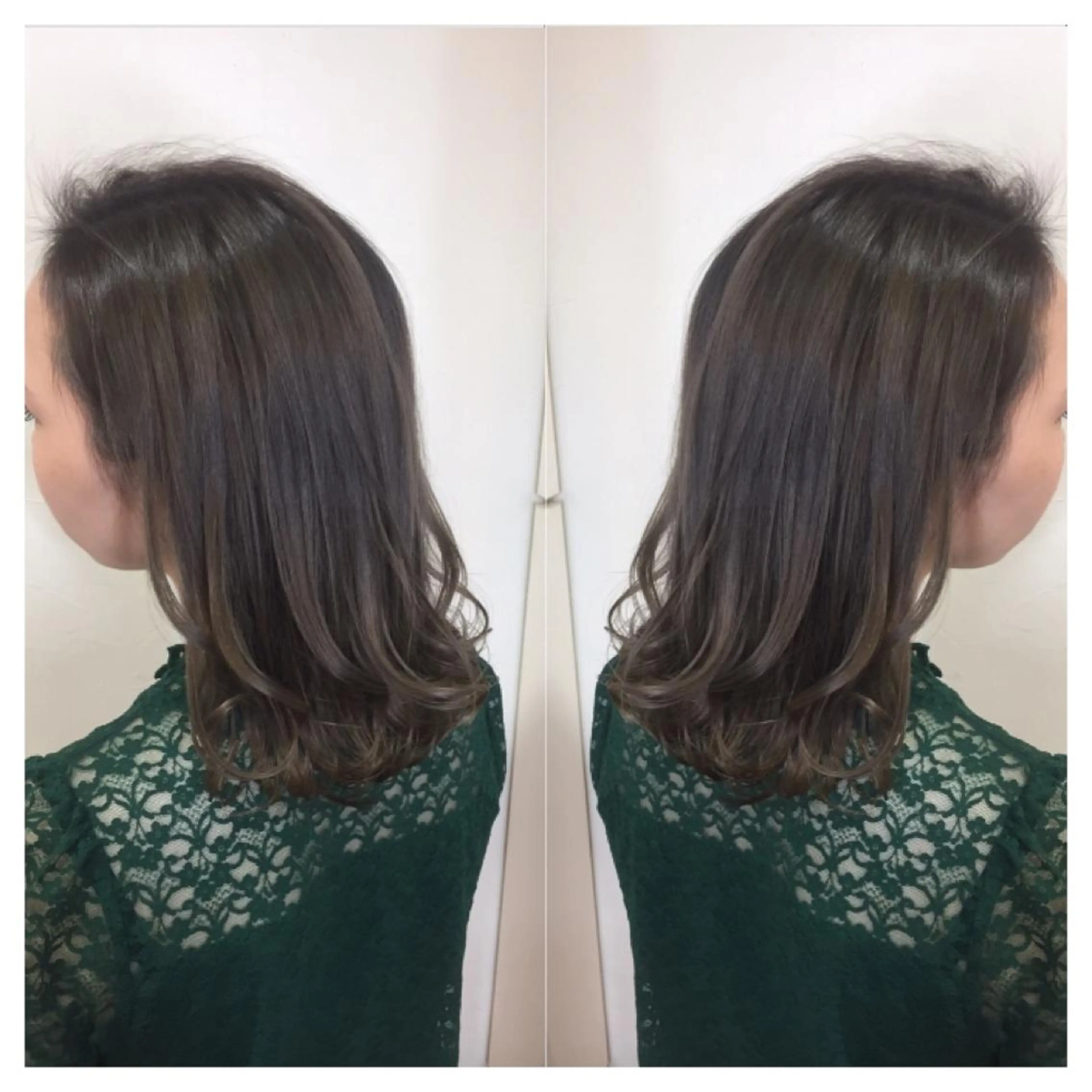 ミディアム カラー グラデーションカラー グレージュ 髪質改善/痛ませ ないカラー/西村航大のヘアスタイル