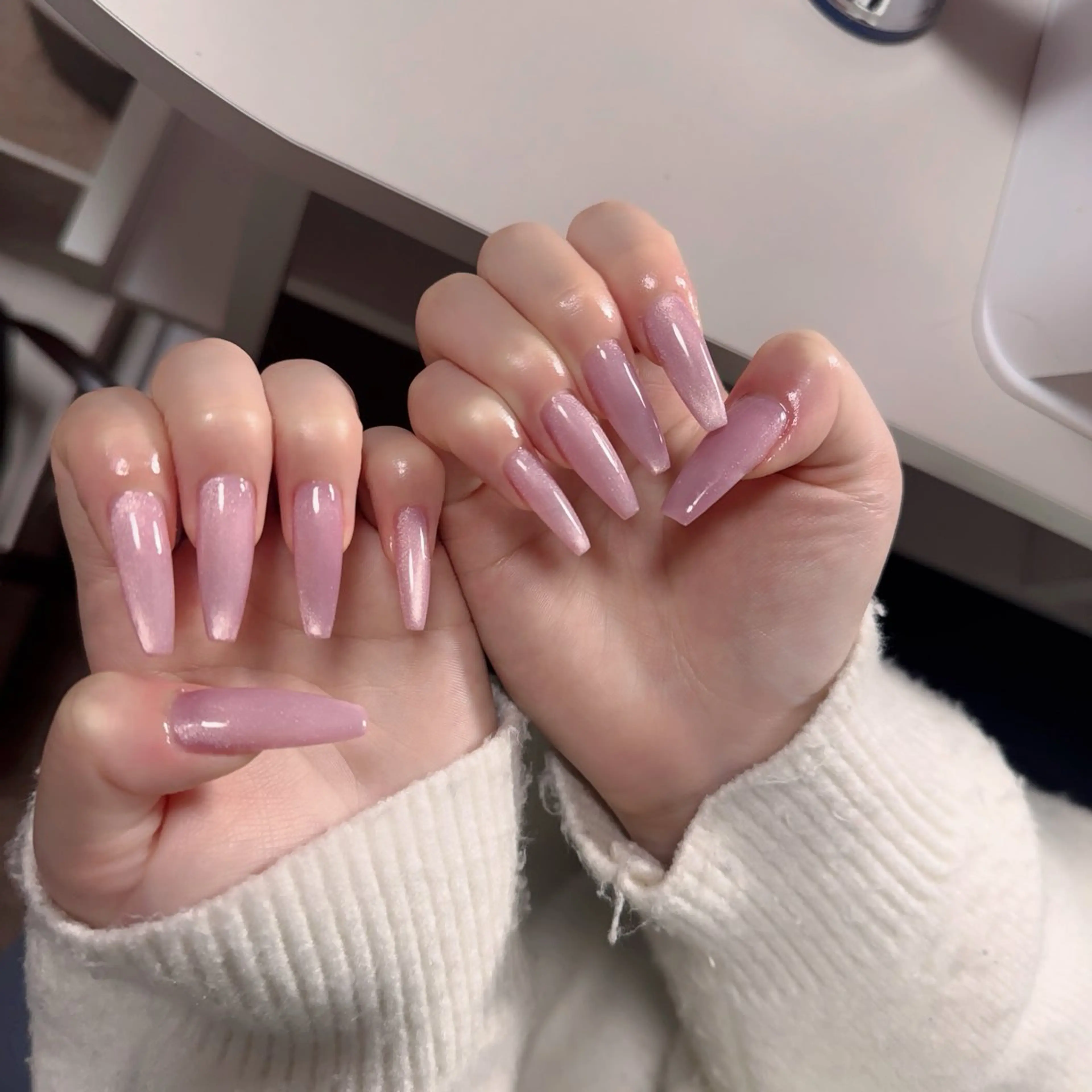 ネイル チークネイル フレンチネイル グラデーション 韓国ネイル マグネットネイル ハンドネイル Hana nail所属・Hana Nailのネイルデザイン