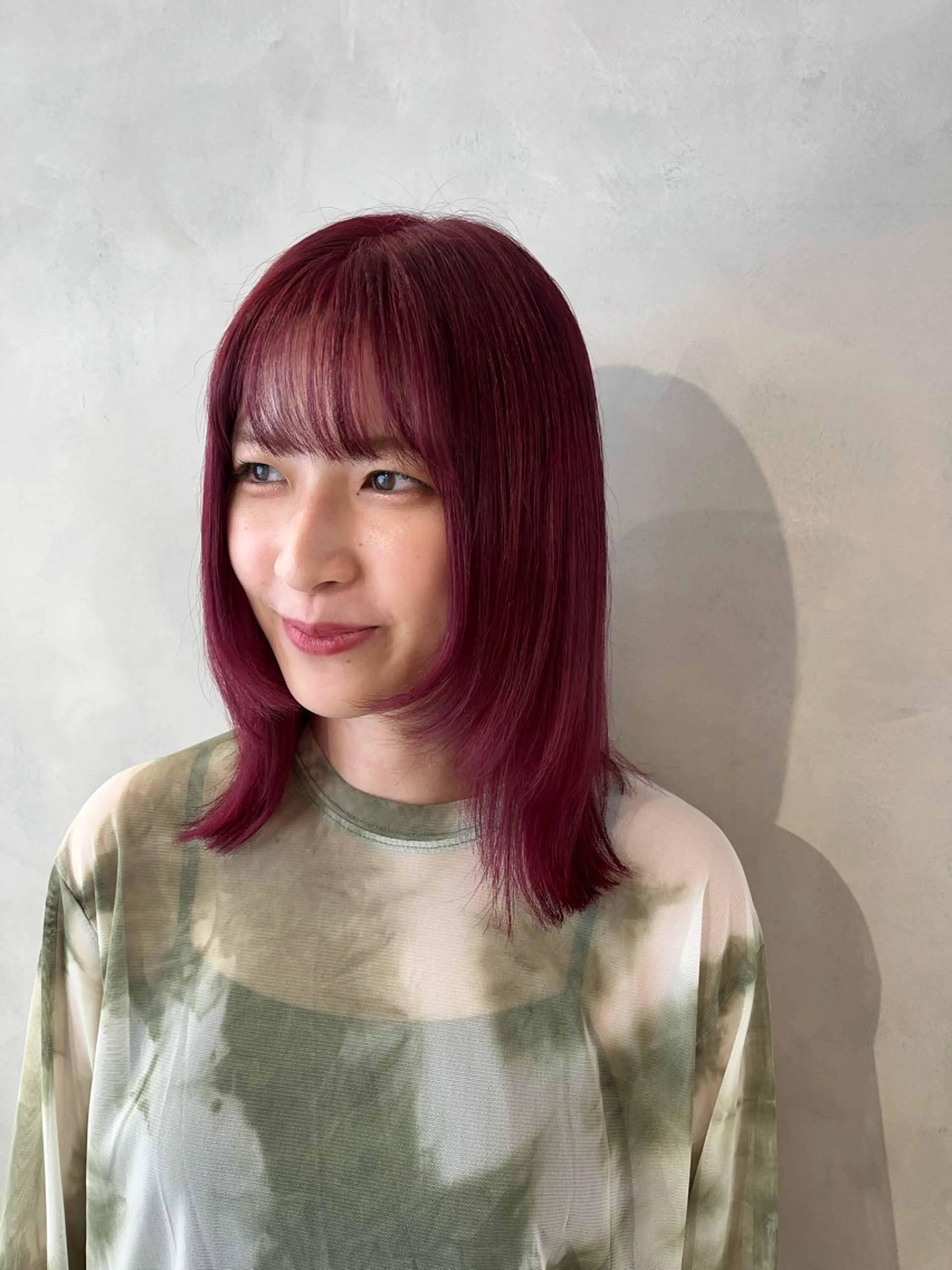 ミディアム カラー カット ヘアカラー トリートメント ボブ/ベージュ/ パーマ🪿近森ゆいのヘアスタイル