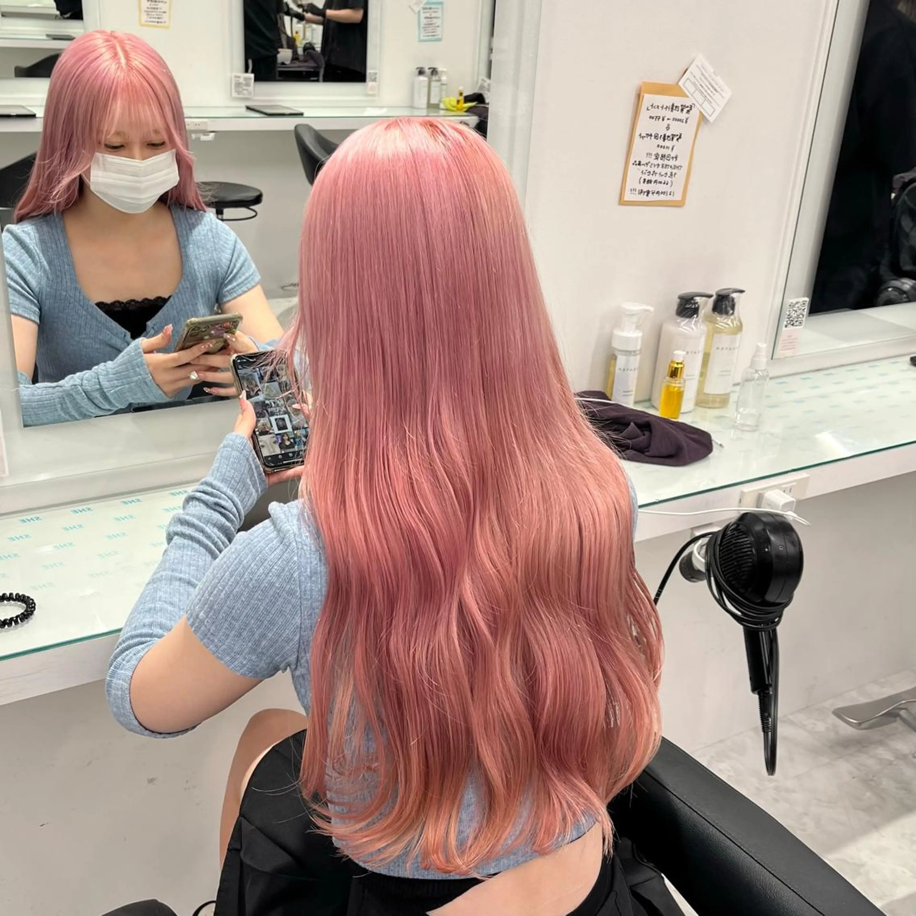 ロング カラー ヘアカラー トリートメント ヘッドスパ ヘアセット ハイトーン艶カラー 🤍ゆうひのヘアスタイル